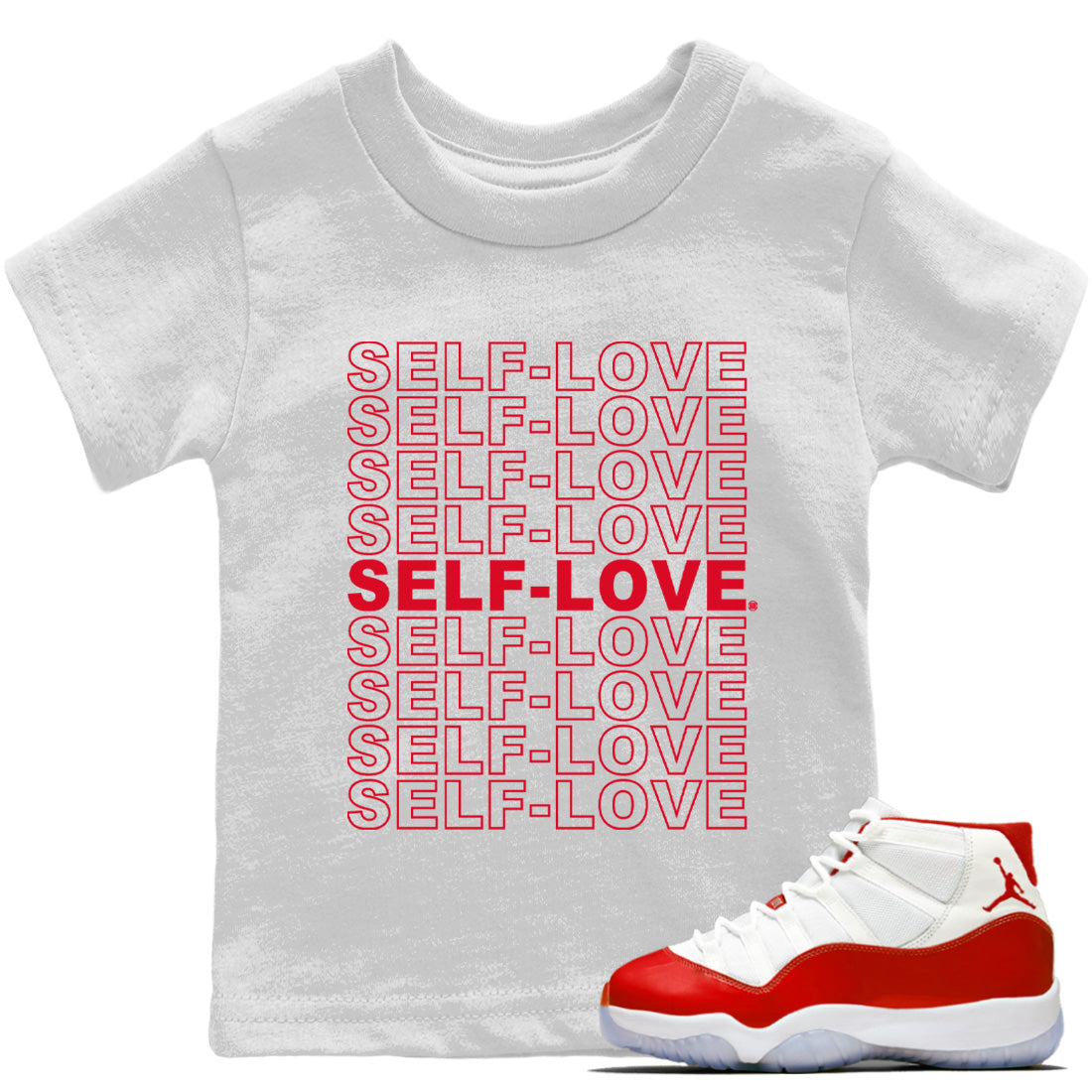 Self Love Kids Tops - Air Jordan 11 Cherry