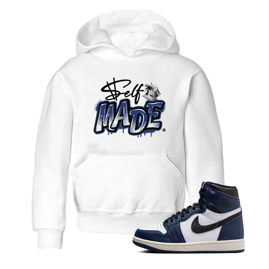Self Made snkmatch Tees Kids - Air Jordan 1 Midnight Navy