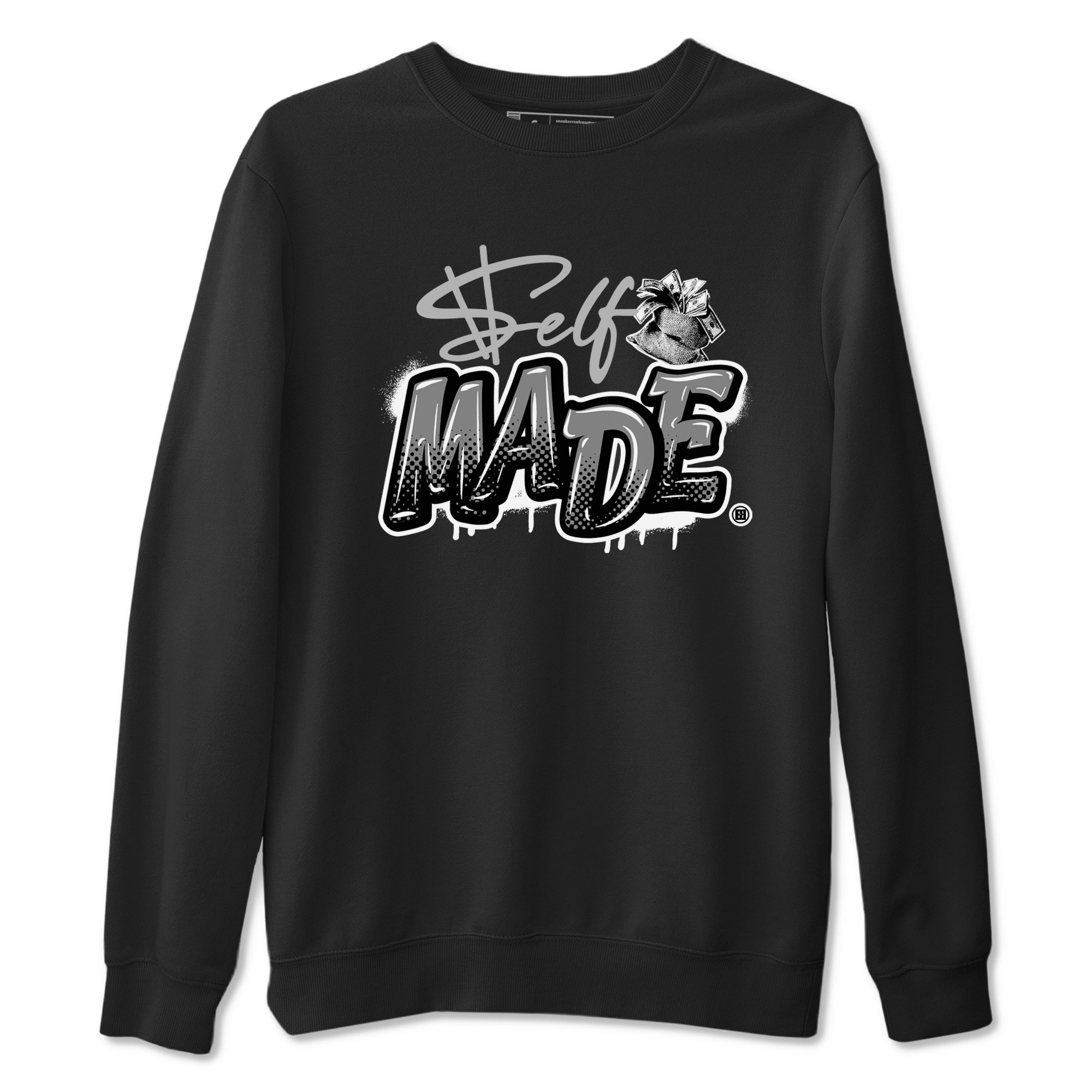 Self Made snkmatch Tees - Air Jordan 12 Black Wolf Grey