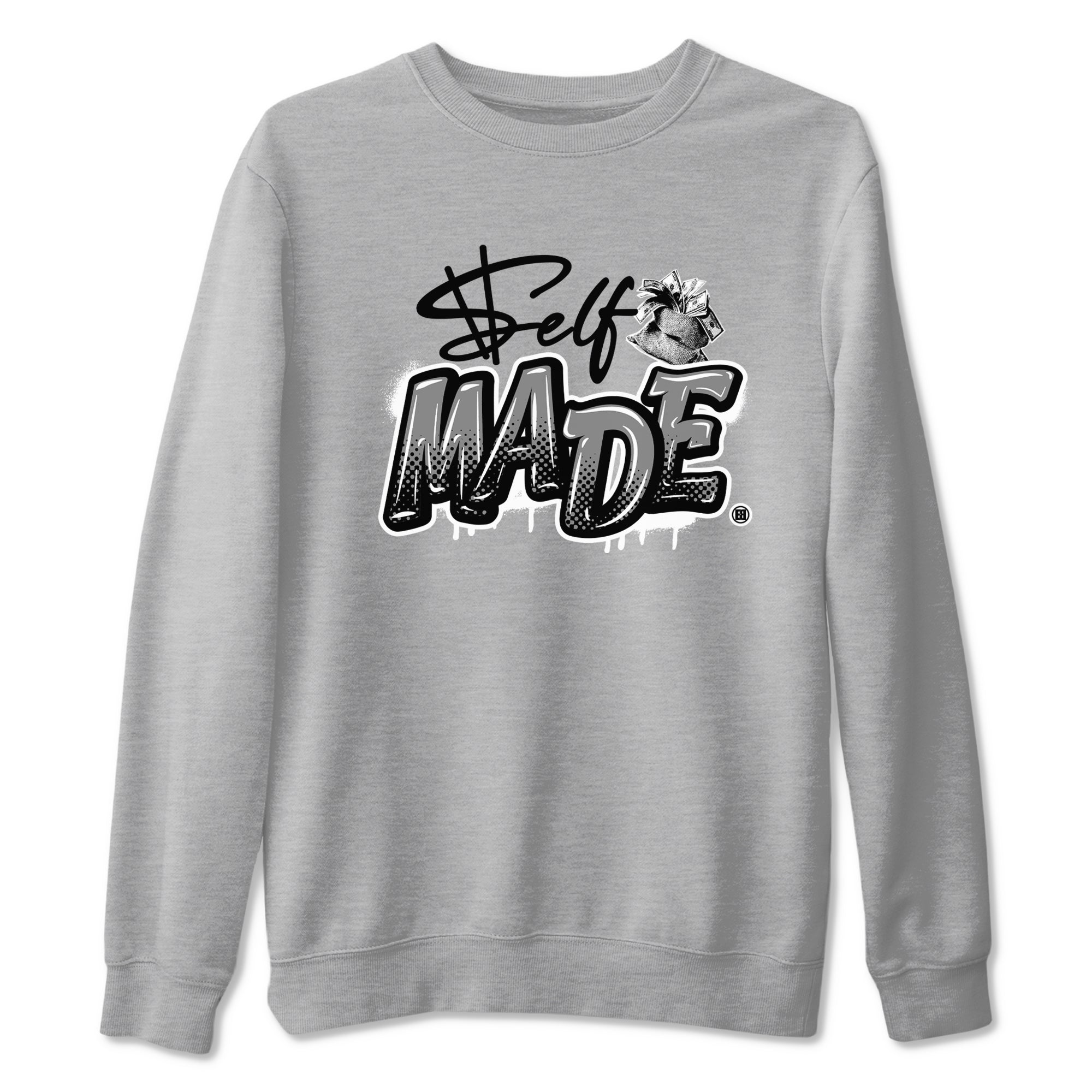 Self Made snkmatch Tees - Air Jordan 12 Black Wolf Grey