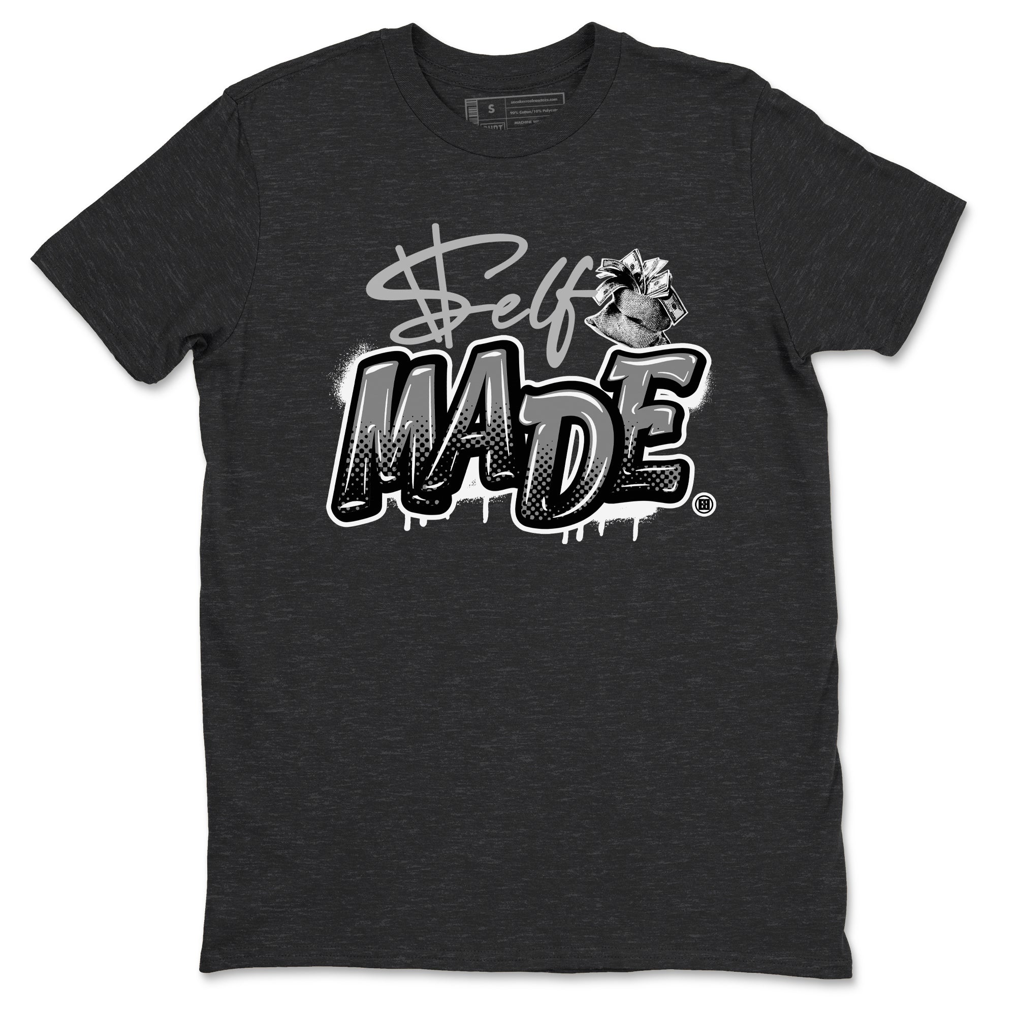 Self Made snkmatch Tees - Air Jordan 12 Black Wolf Grey