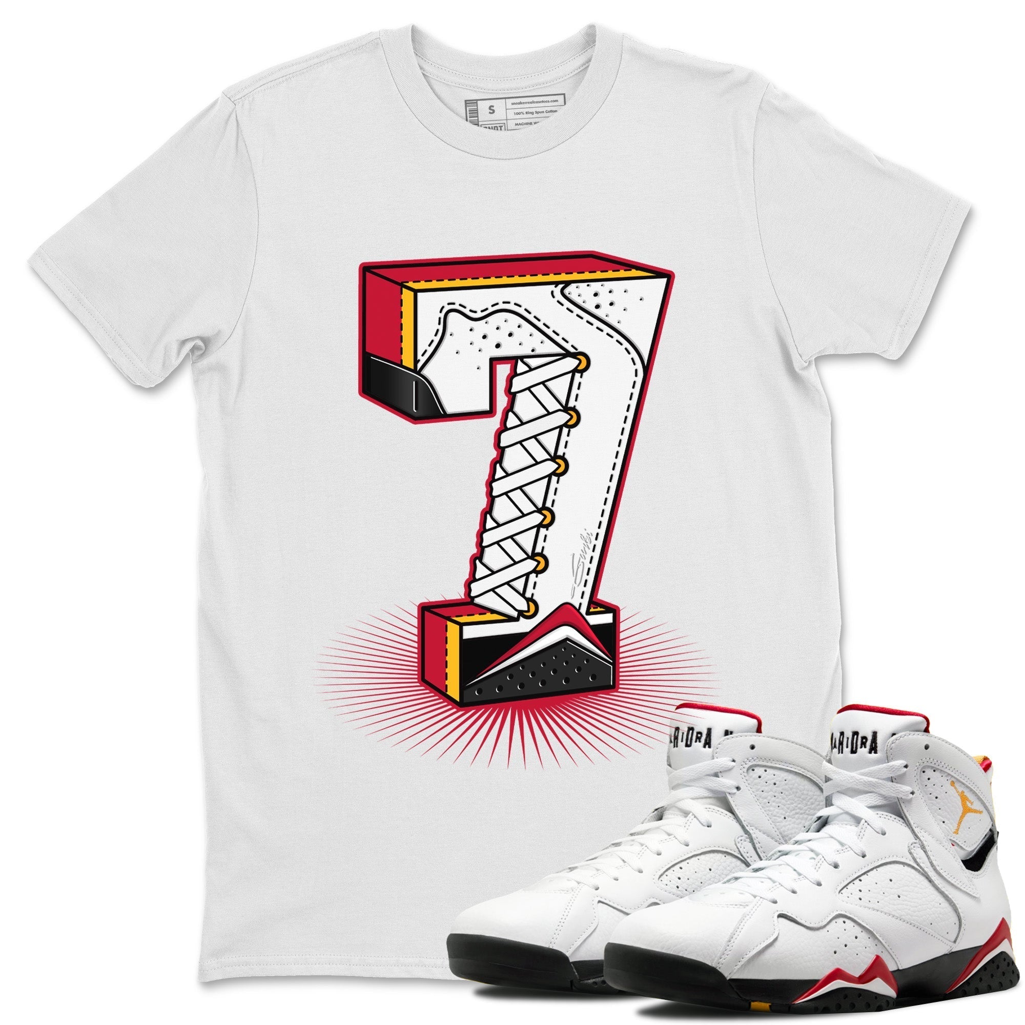 Seven Statue Unisex Tops - Air Jordan 7 Cardinal