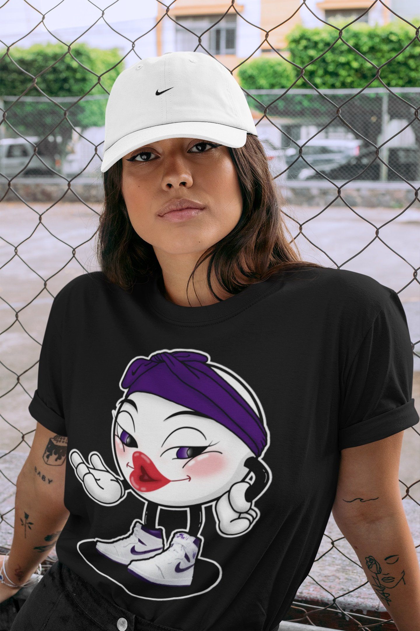 Sexy Chu Unisex Tops - Air Jordan 1 WMNS Court Purple