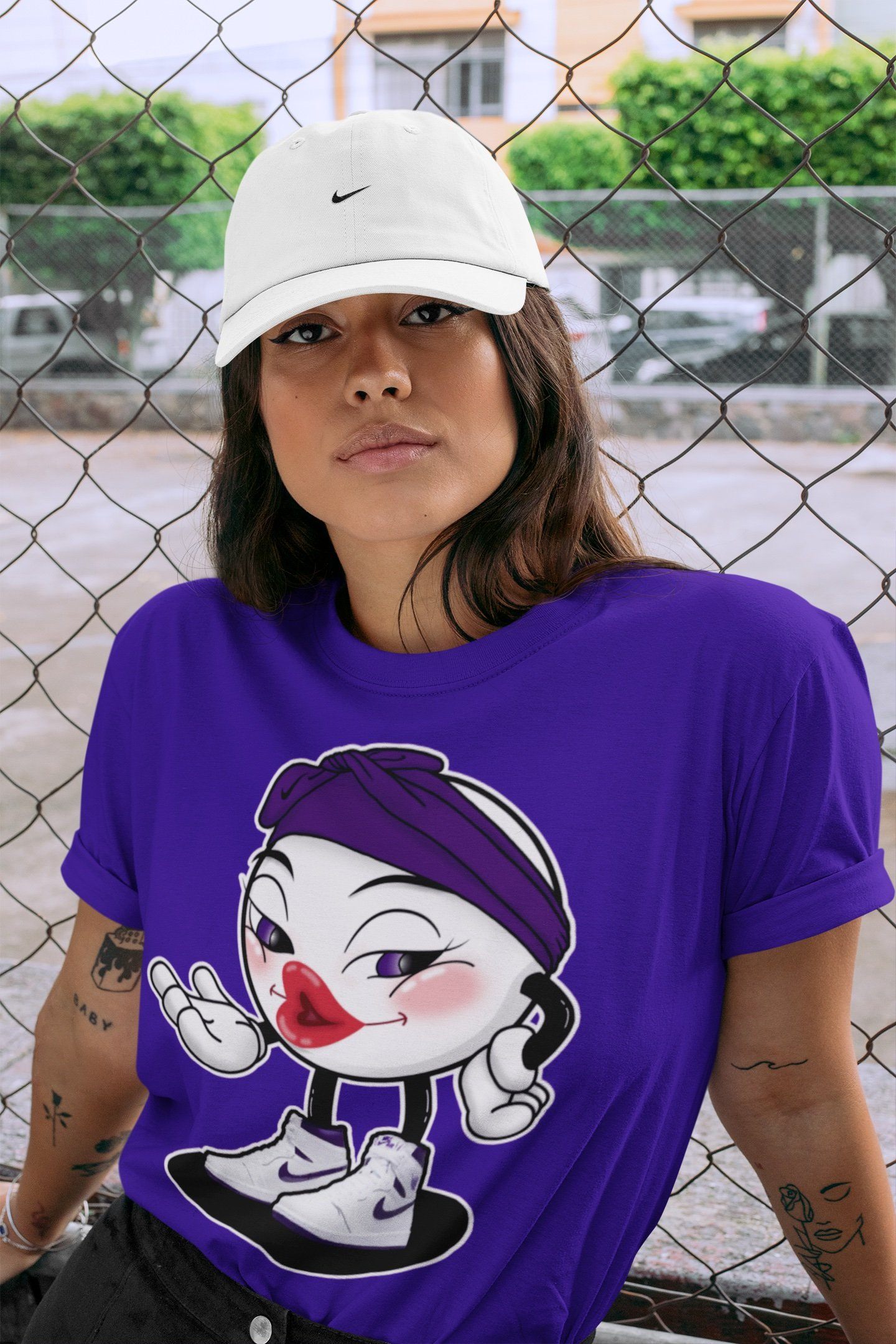 Sexy Chu Unisex Tops - Air Jordan 1 WMNS Court Purple