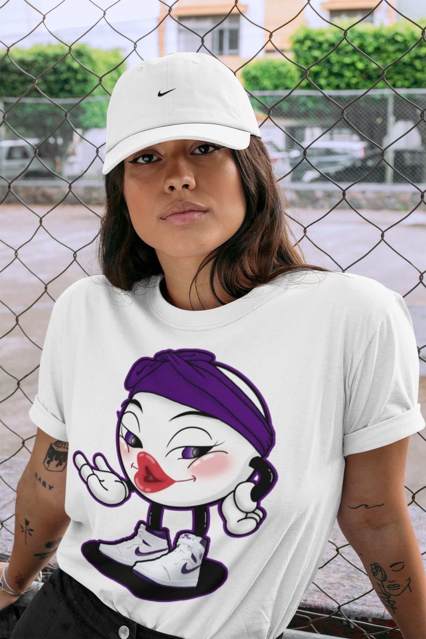 Sexy Chu Unisex Tops - Air Jordan 1 WMNS Court Purple