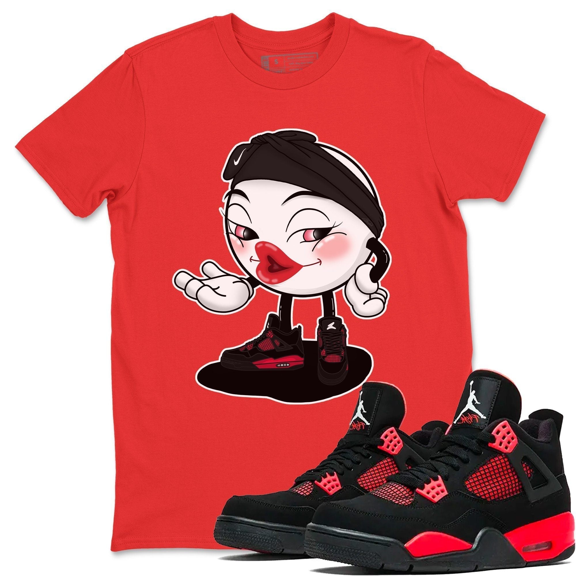 Sexy Chu Unisex Tops - Air Jordan 4 Red Thunder