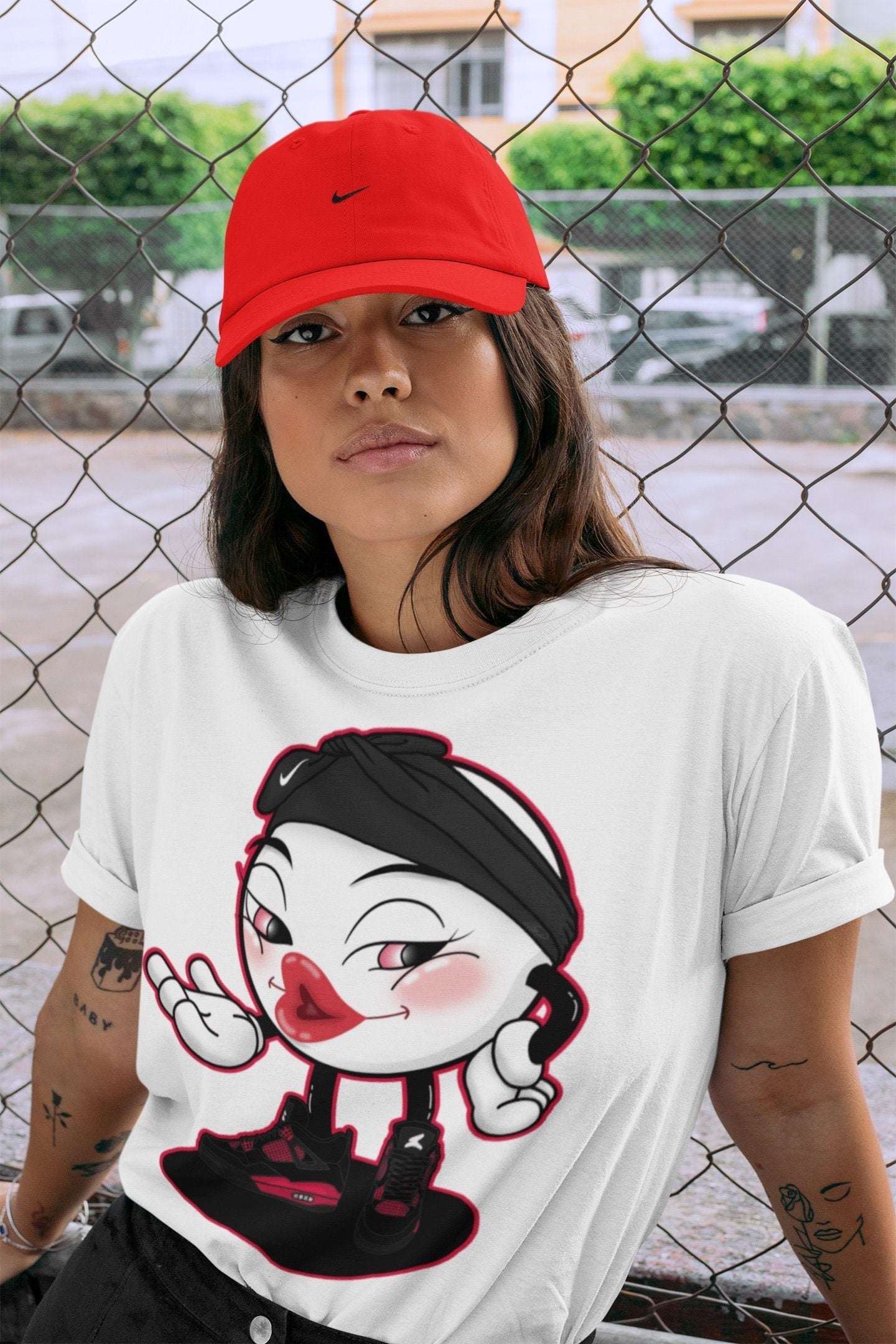 Sexy Chu Unisex Tops - Air Jordan 4 Red Thunder
