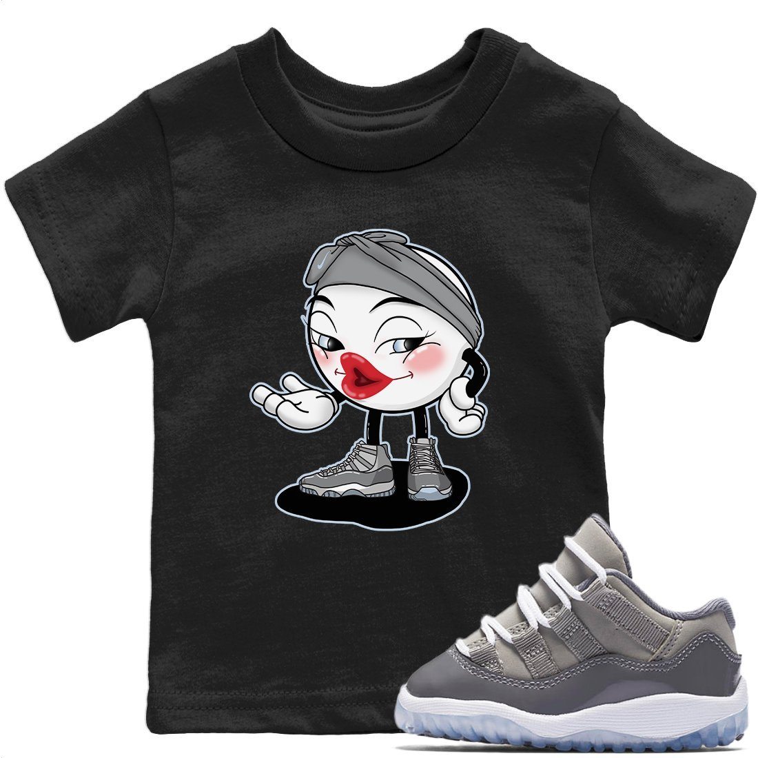 Sexy Chu Kids Tops - Air Jordan 11 Cool Grey