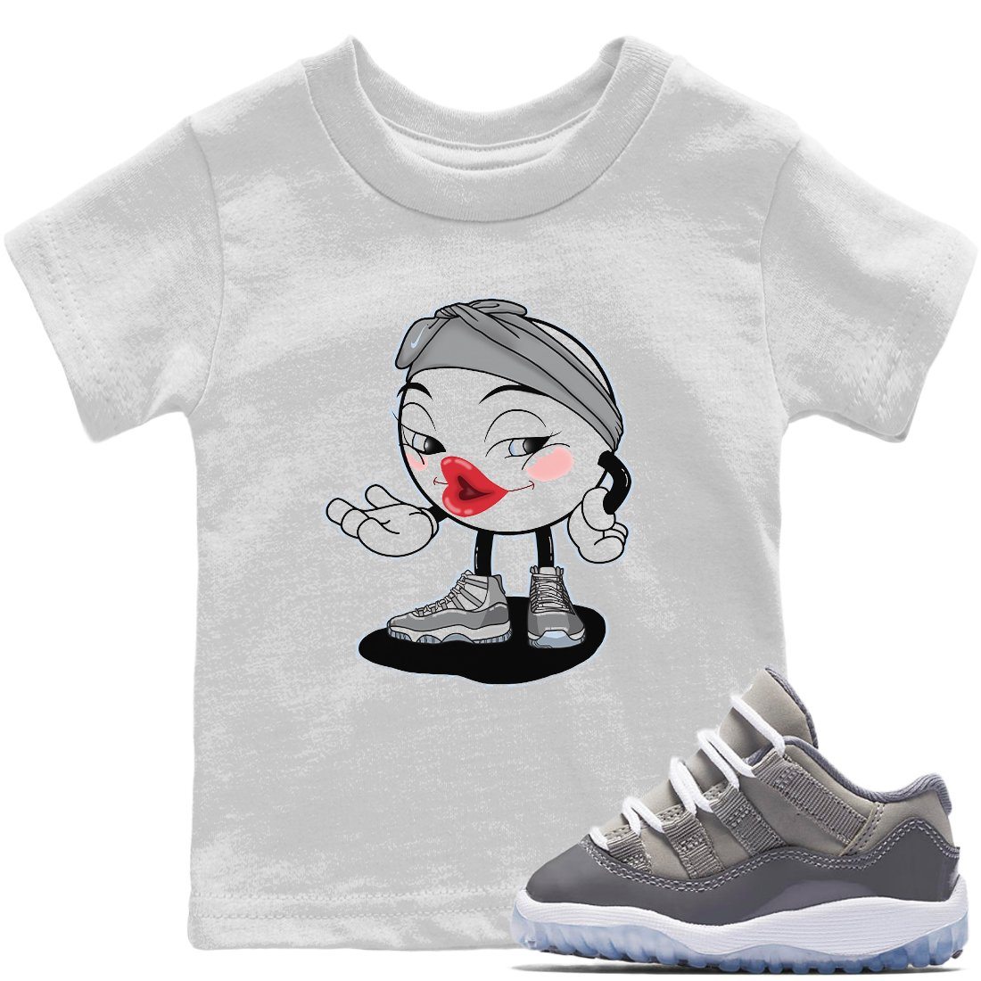 Sexy Chu Kids Tops - Air Jordan 11 Cool Grey