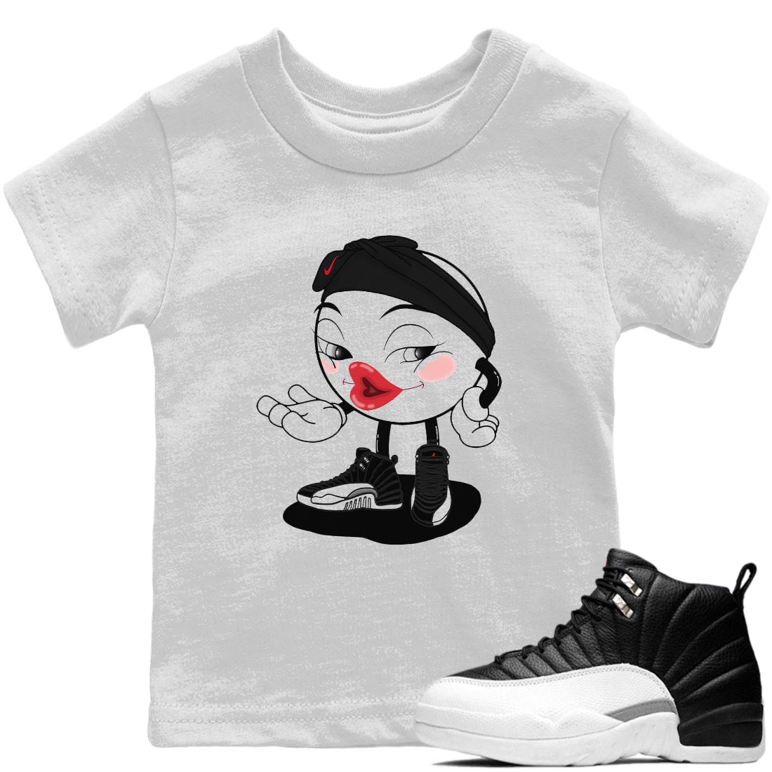 Sexy Chu Kids Tops - Air Jordan 12 Playoffs