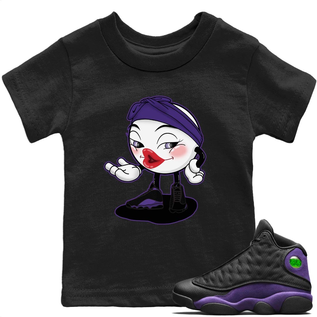 Sexy Chu Kids Tops - Air Jordan 13 Court Purple