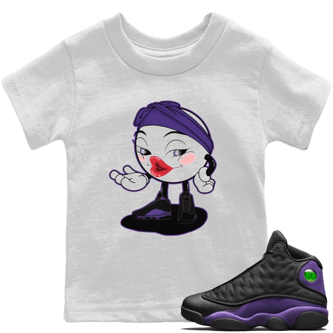 Sexy Chu Kids Tops - Air Jordan 13 Court Purple