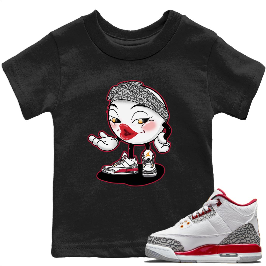 Sexy Chu Kids Tops - Air Jordan 3 Cardinal