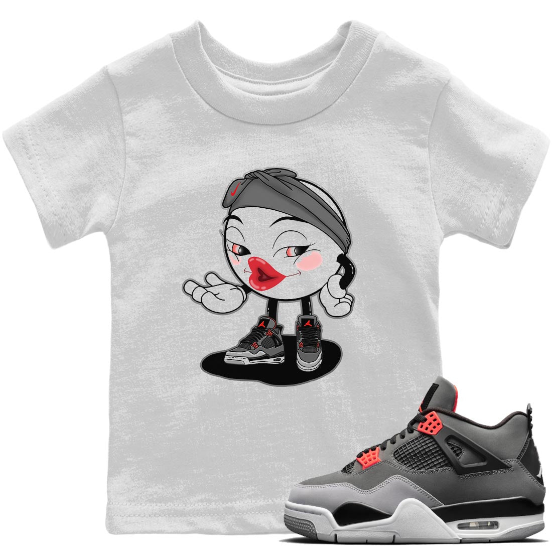 Sexy Chu Kids Tops - Air Jordan 4 Infrared