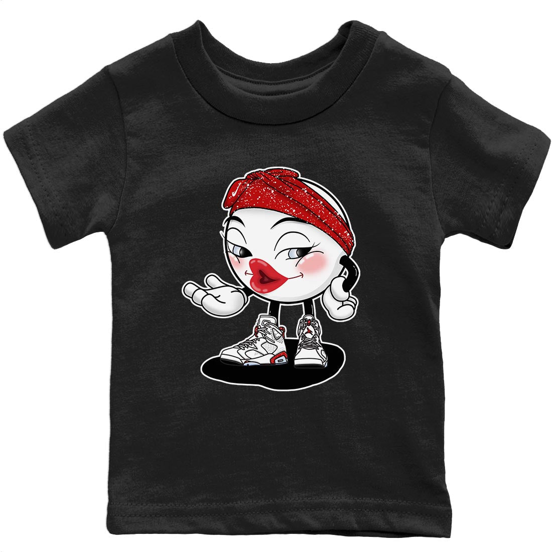 Sexy Chu Kids Tops - Air Jordan 6 Red Velvet Cookies