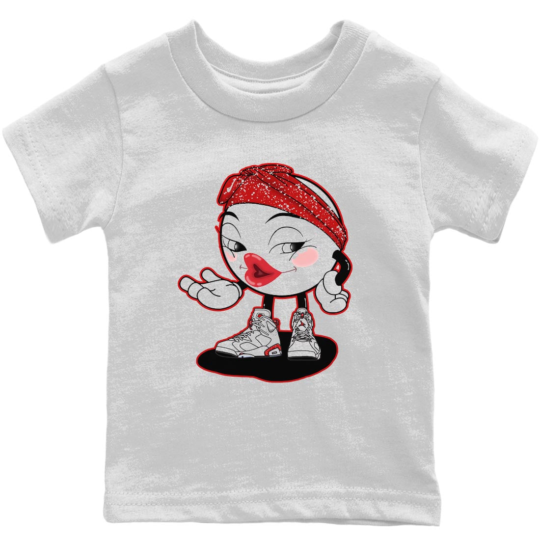 Sexy Chu Kids Tops - Air Jordan 6 Red Velvet Cookies