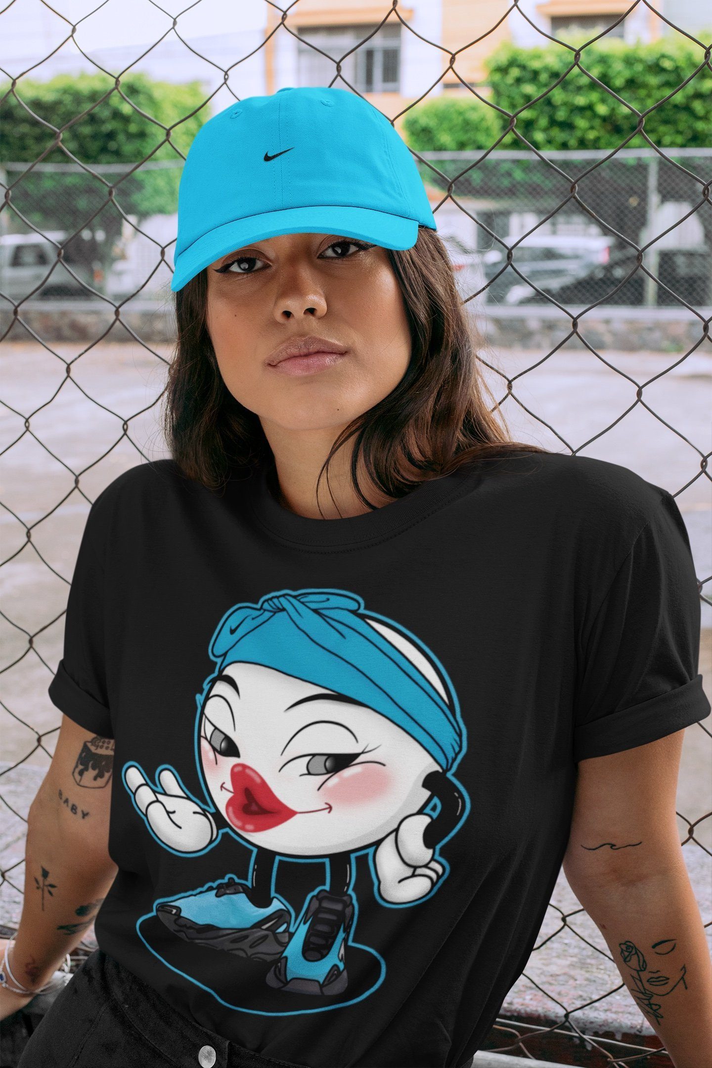 Sexy Chu Unisex Tops - Yeezy 700 Bright Cyan
