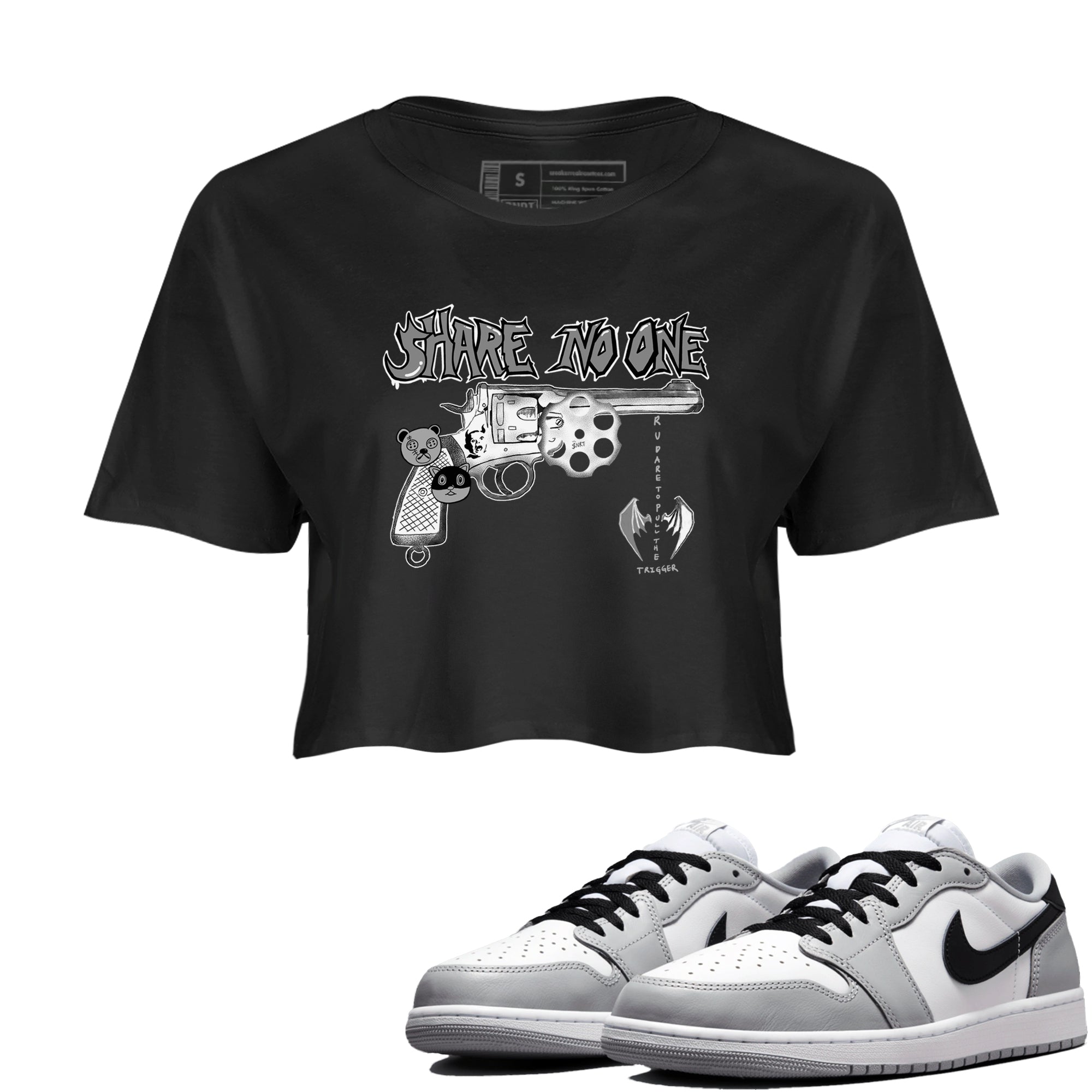Share No One snkmatch Women's Top - Air Jordan 1 Wolf Grey