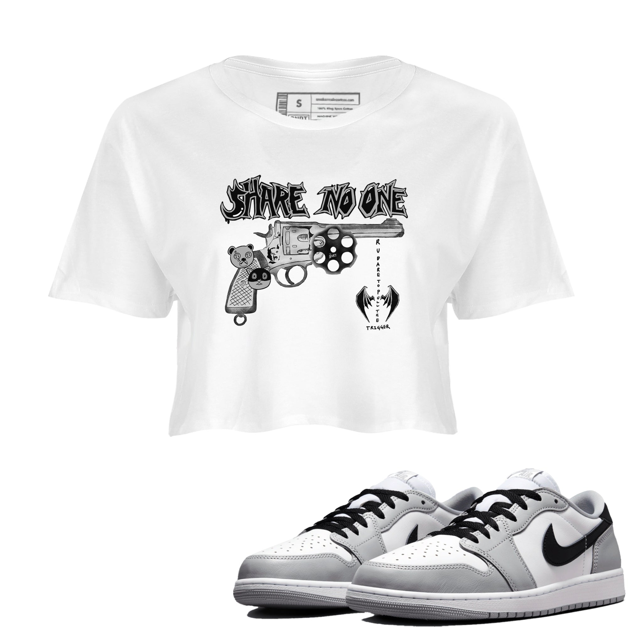 Share No One snkmatch Women's Top - Air Jordan 1 Wolf Grey