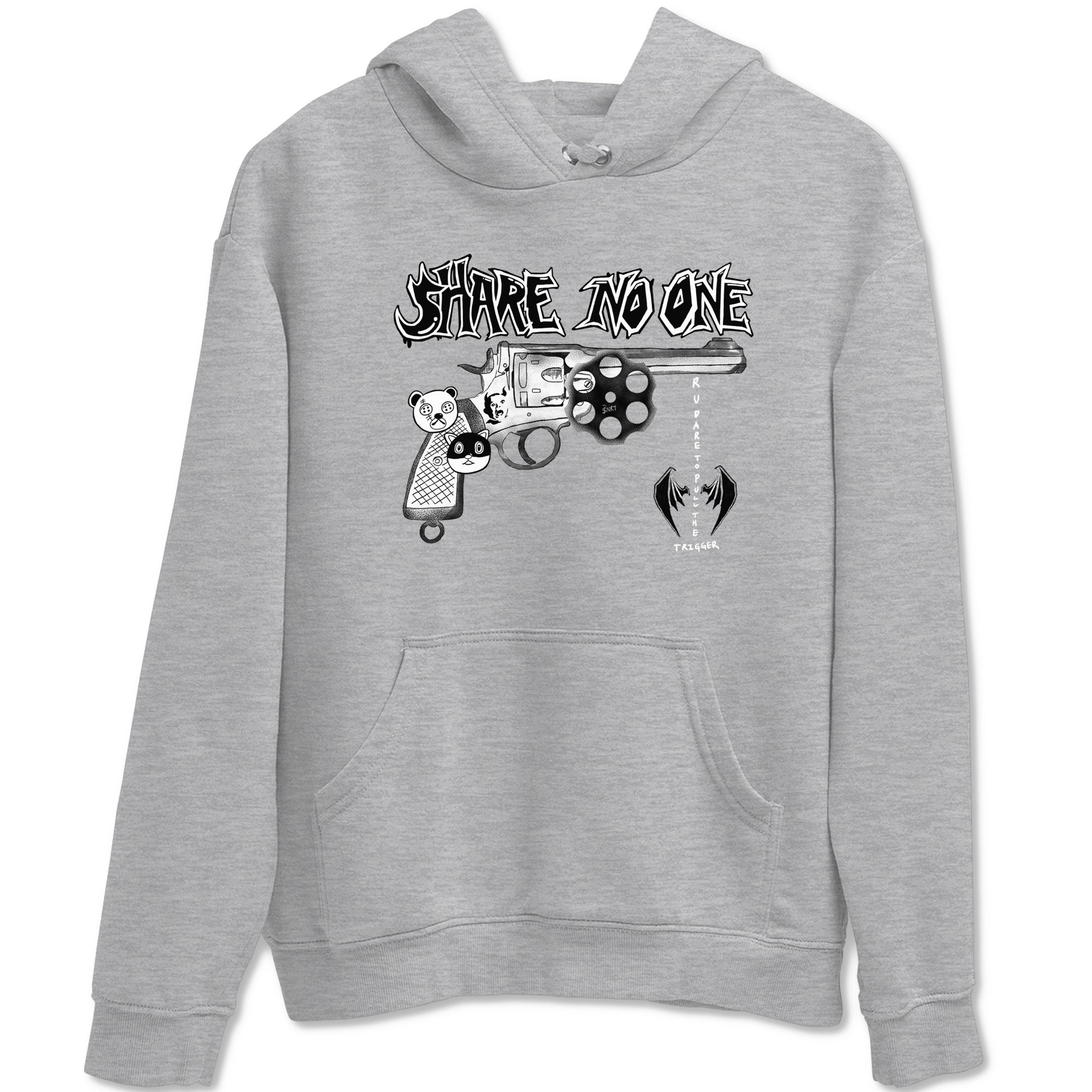 Share No One snkmatch Tees - Air Jordan 1 Wolf Grey