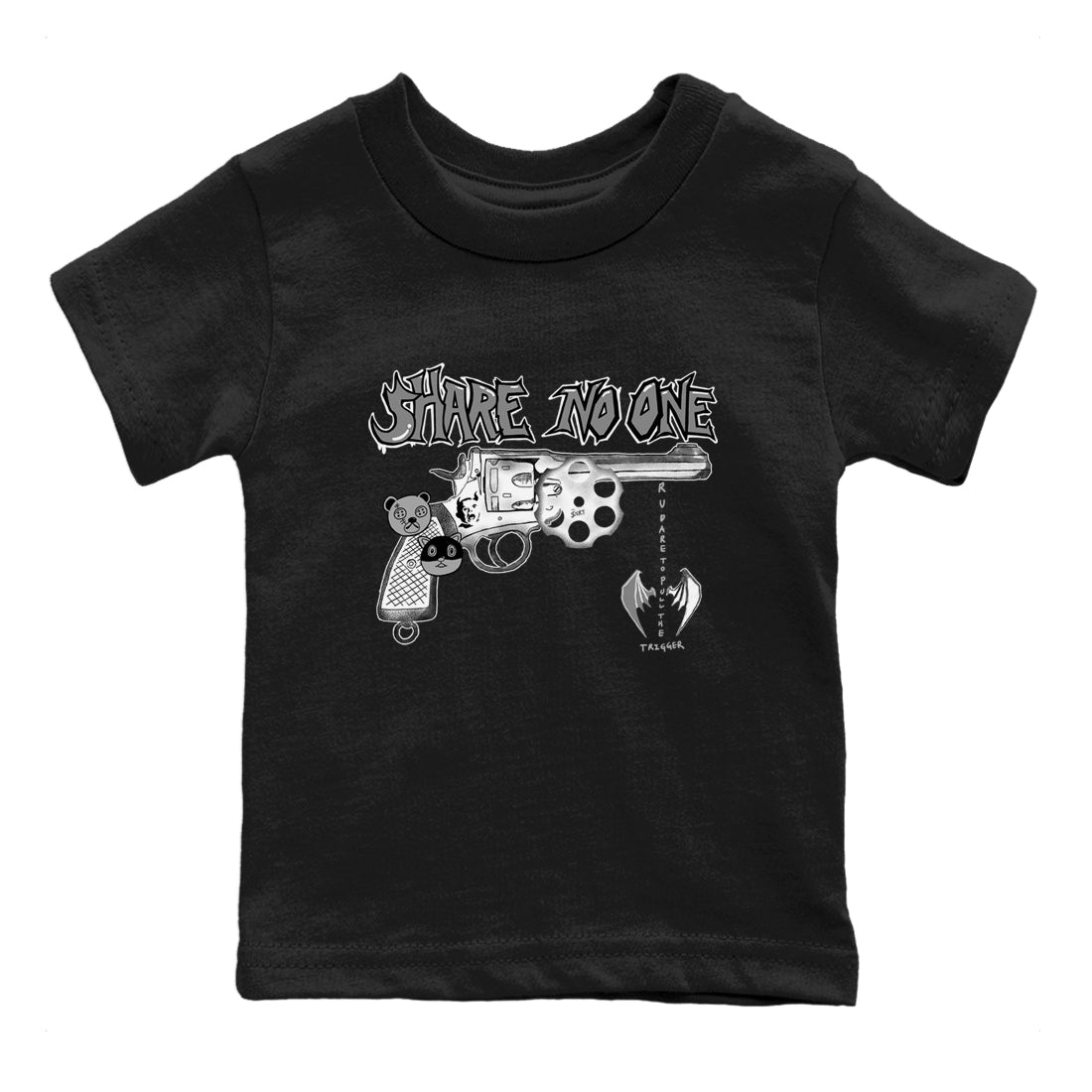 Share No One snkmatch Tees Kids - Air Jordan 1 Wolf Grey