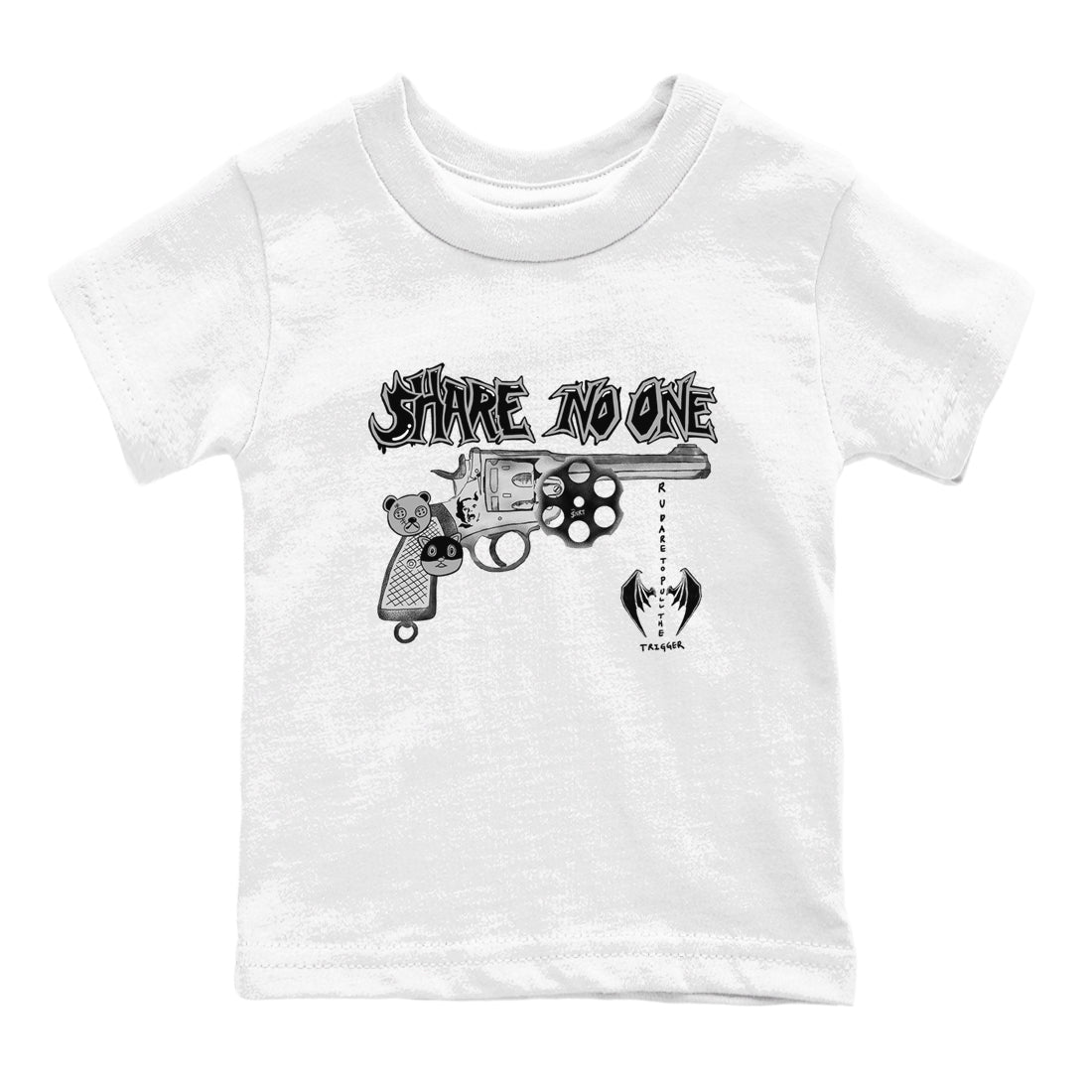 Share No One snkmatch Tees Kids - Air Jordan 1 Wolf Grey