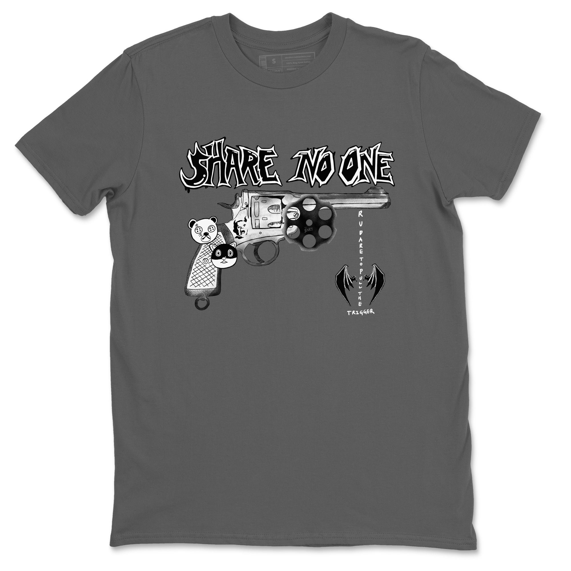 Share No One snkmatch Tees - Air Jordan 1 Wolf Grey