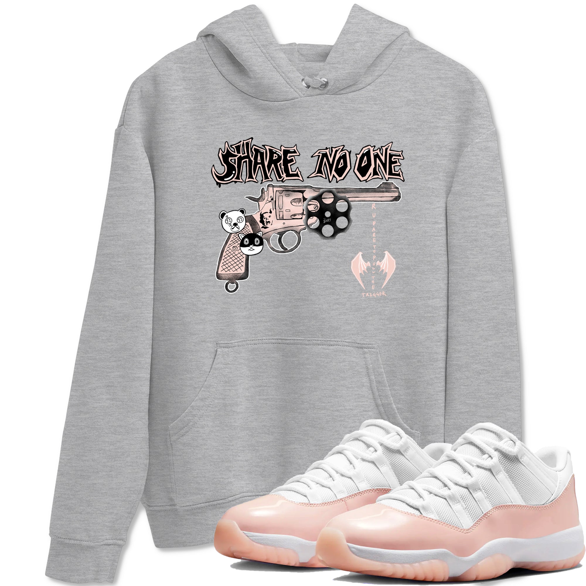 Share No One snkmatch Tees - Air Jordan 11 Legend Pink