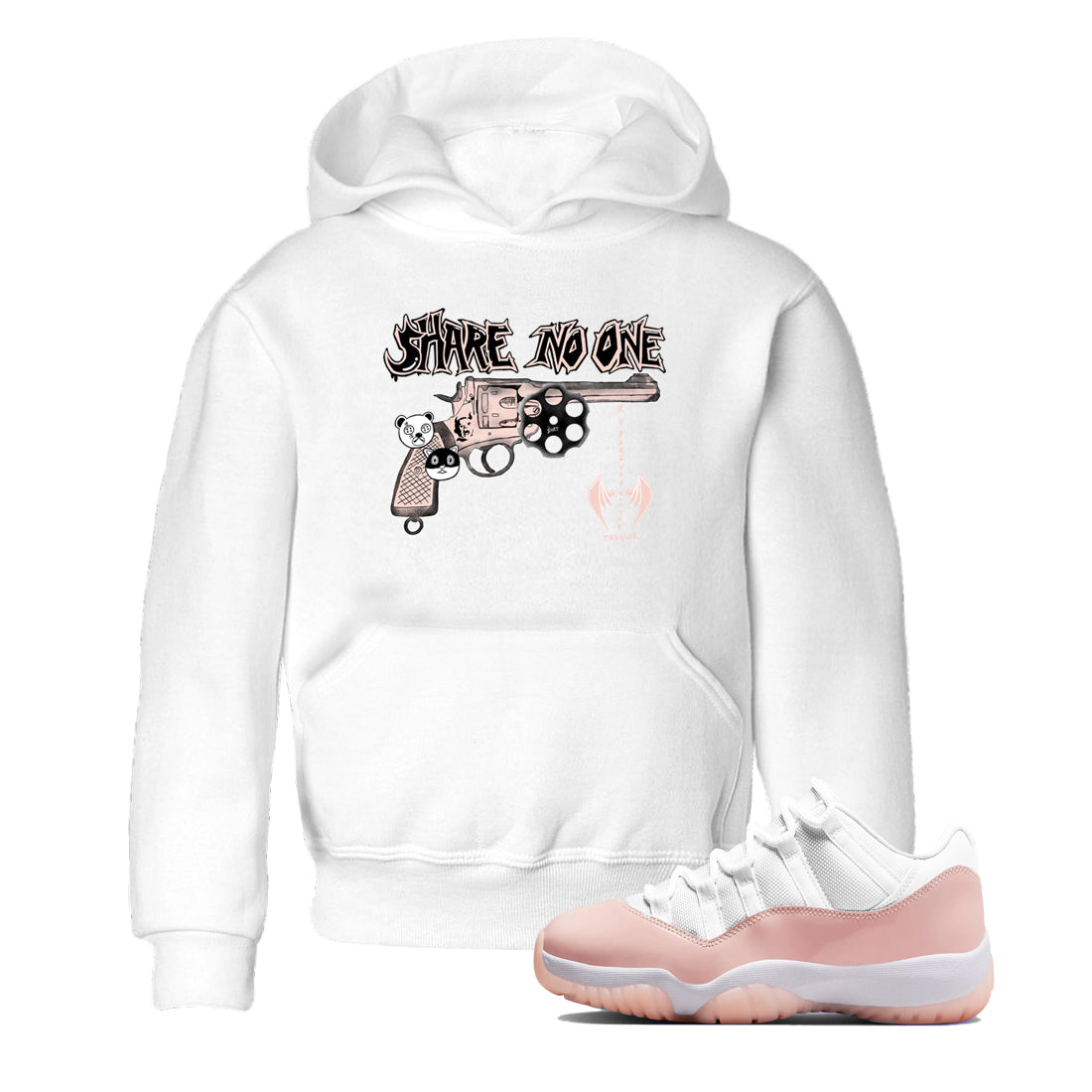 Share No One snkmatch Tees Kids - Air Jordan 11 Legend Pink