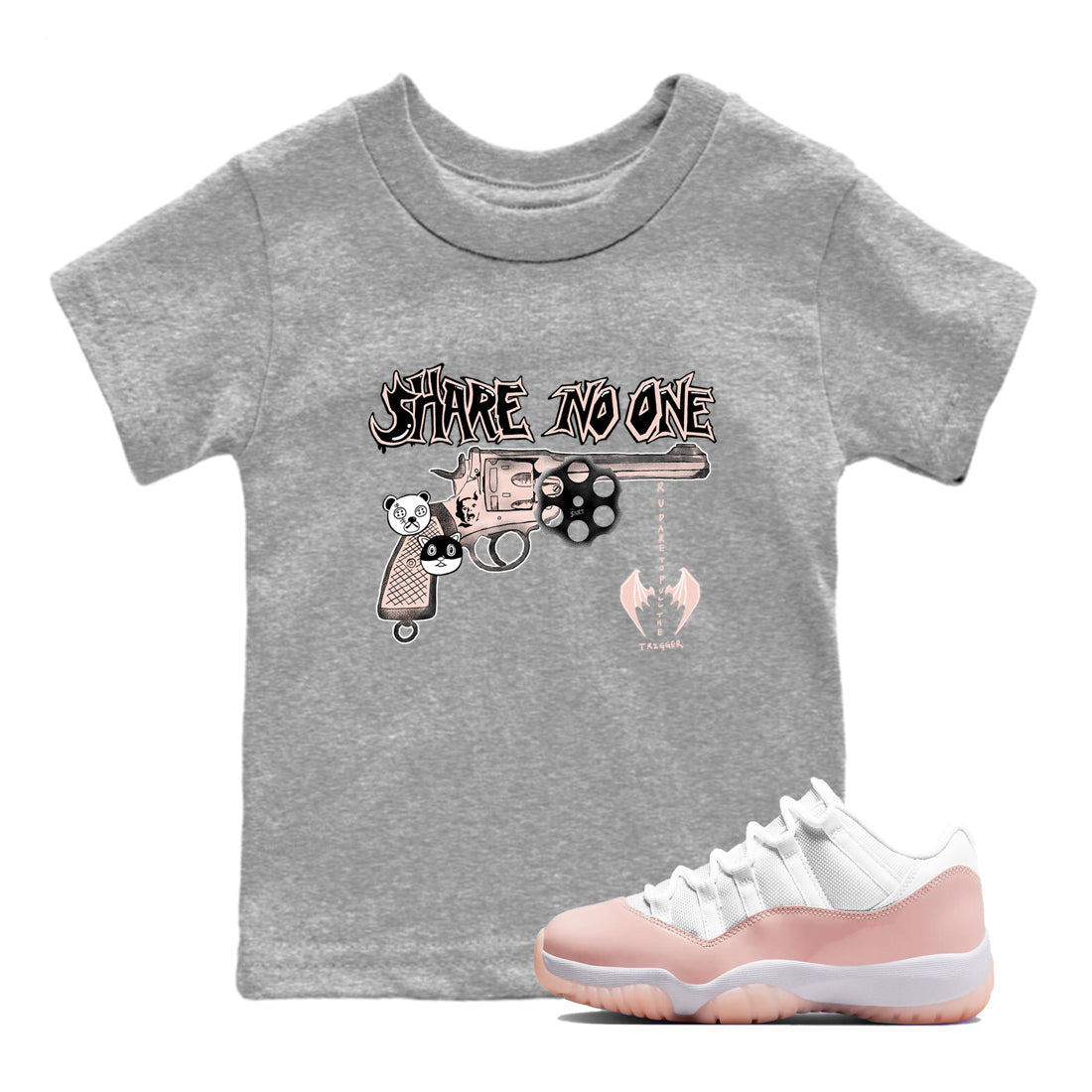 Share No One snkmatch Tees Kids - Air Jordan 11 Legend Pink