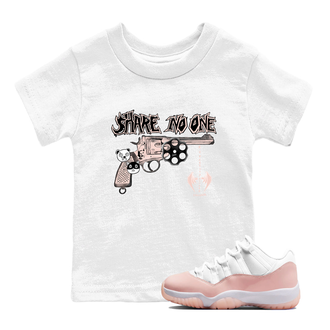 Share No One snkmatch Tees Kids - Air Jordan 11 Legend Pink
