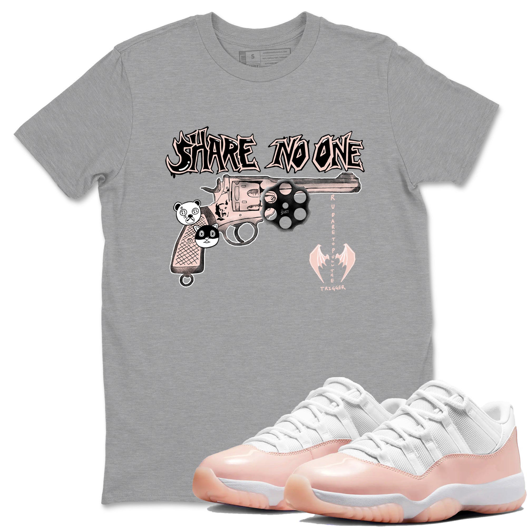 Share No One snkmatch Tees - Air Jordan 11 Legend Pink