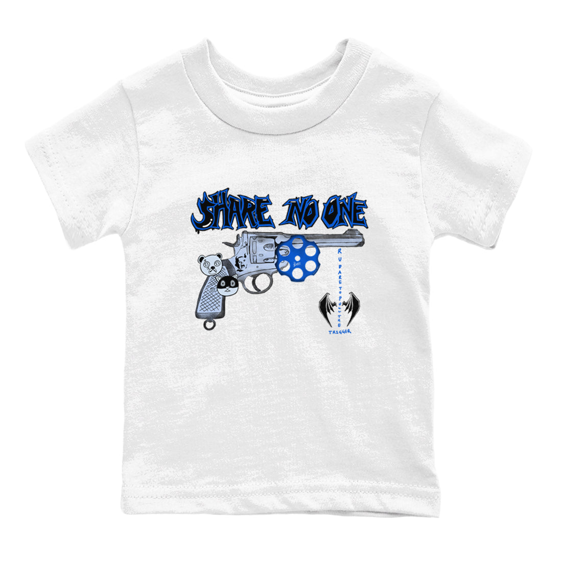 Share No One snkmatch Tees Kids - Air Jordan 11 Black and Varsity Royal