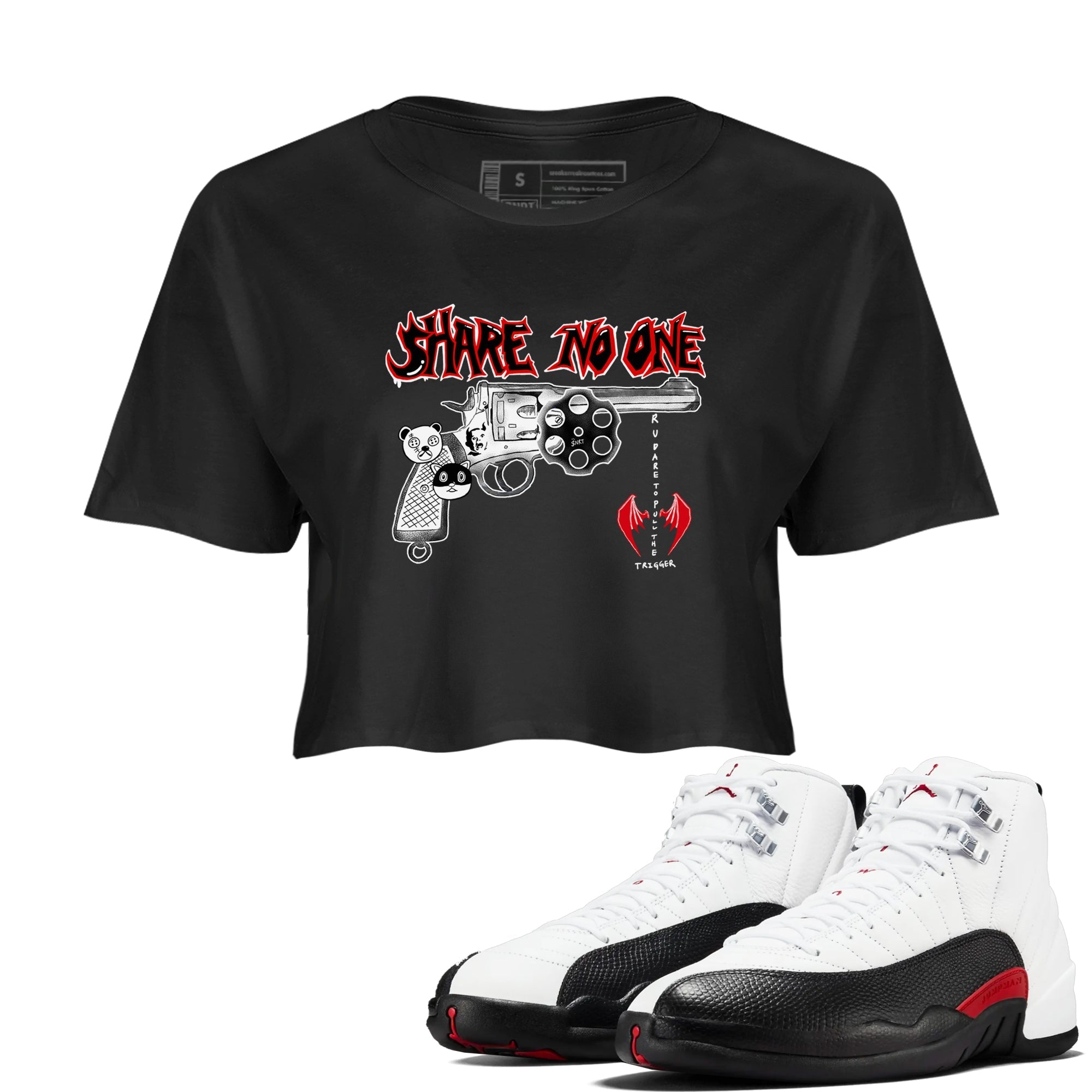 Share No One snkmatch Women's Top - Air Jordan 12 Taxi Flip