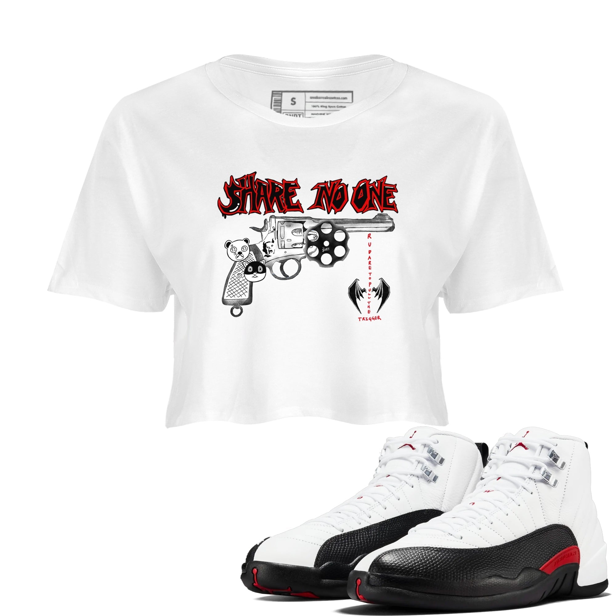 Share No One snkmatch Women's Top - Air Jordan 12 Taxi Flip
