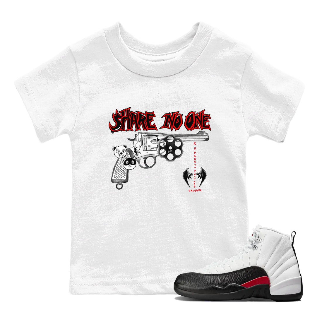 Share No One snkmatch Tees Kids - Air Jordan 12 Taxi Flip