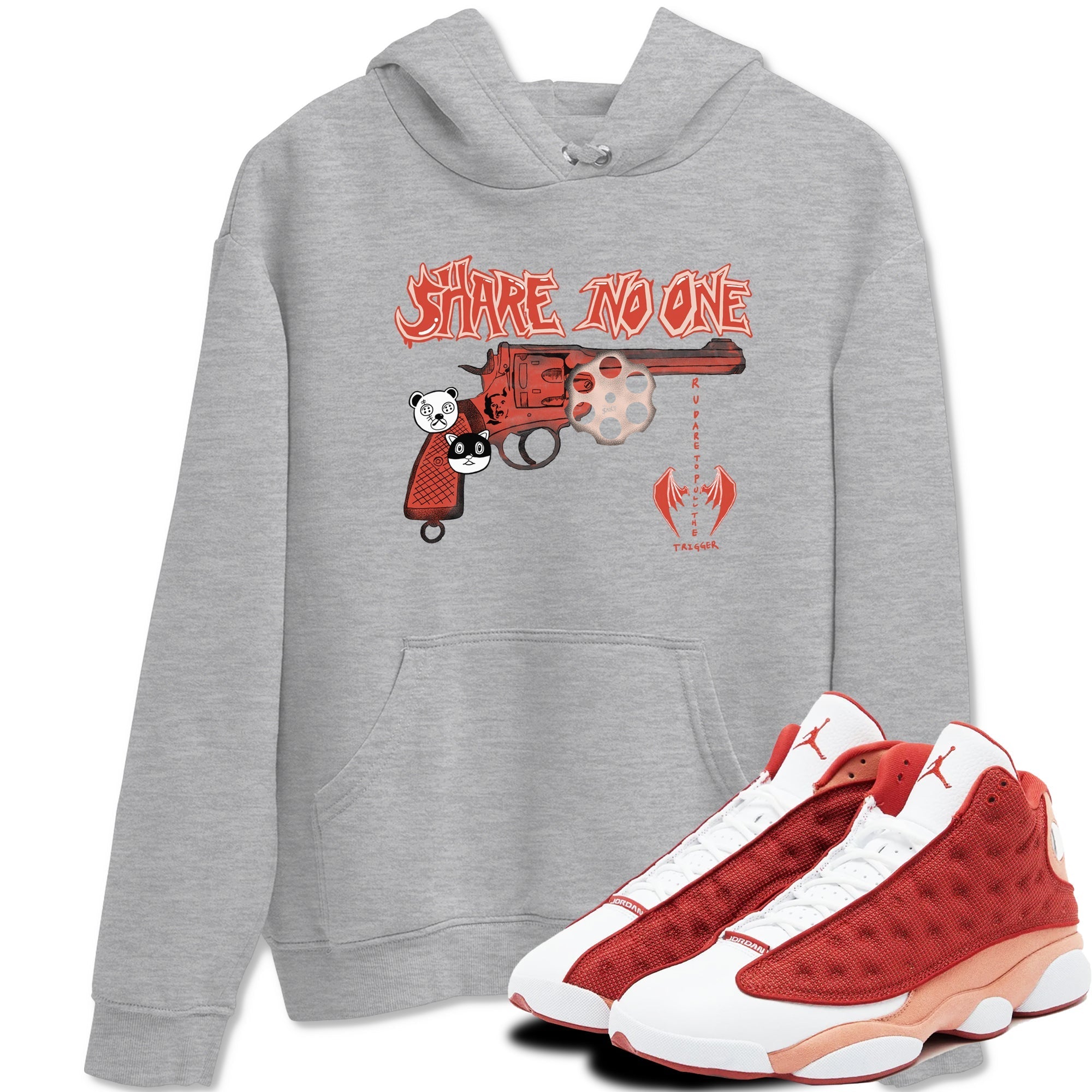 Share No One snkmatch Tees - Air Jordan 13 Dune Red
