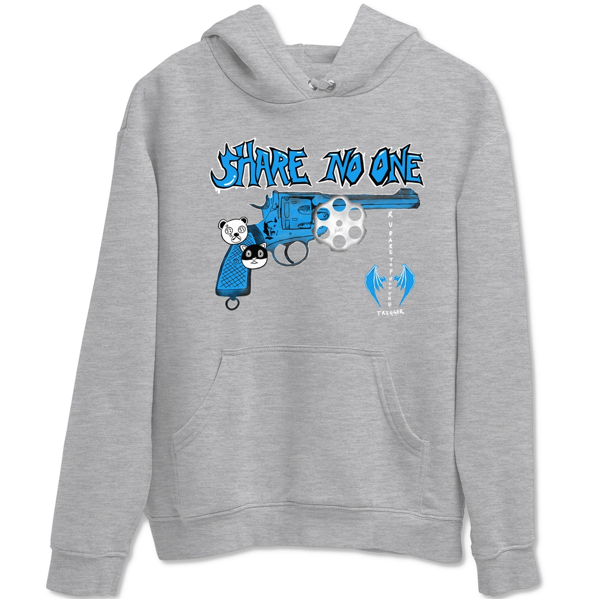 Share No One snkmatch Tees - Air Jordan 4 Military Blue