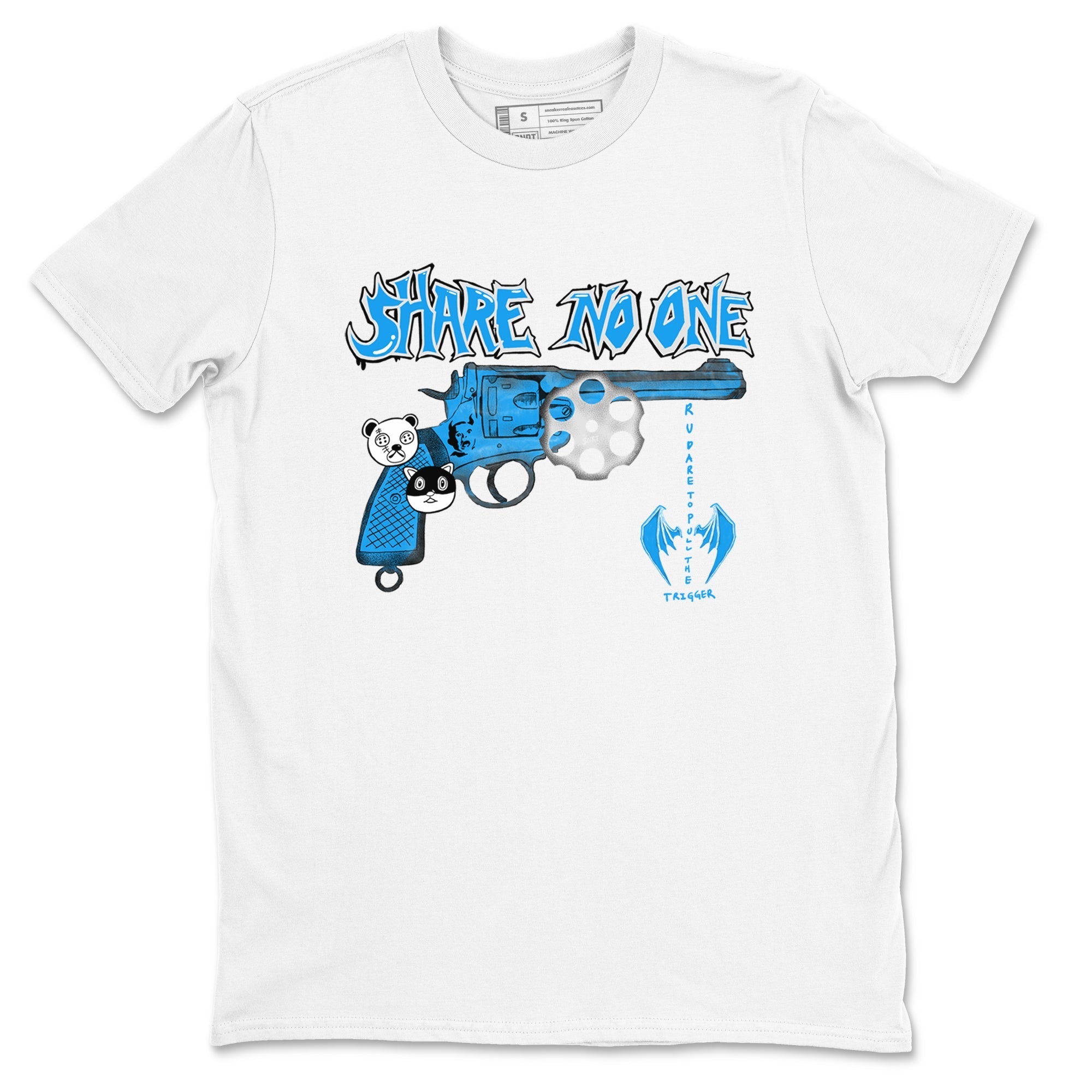 Share No One snkmatch Tees - Air Jordan 4 Military Blue