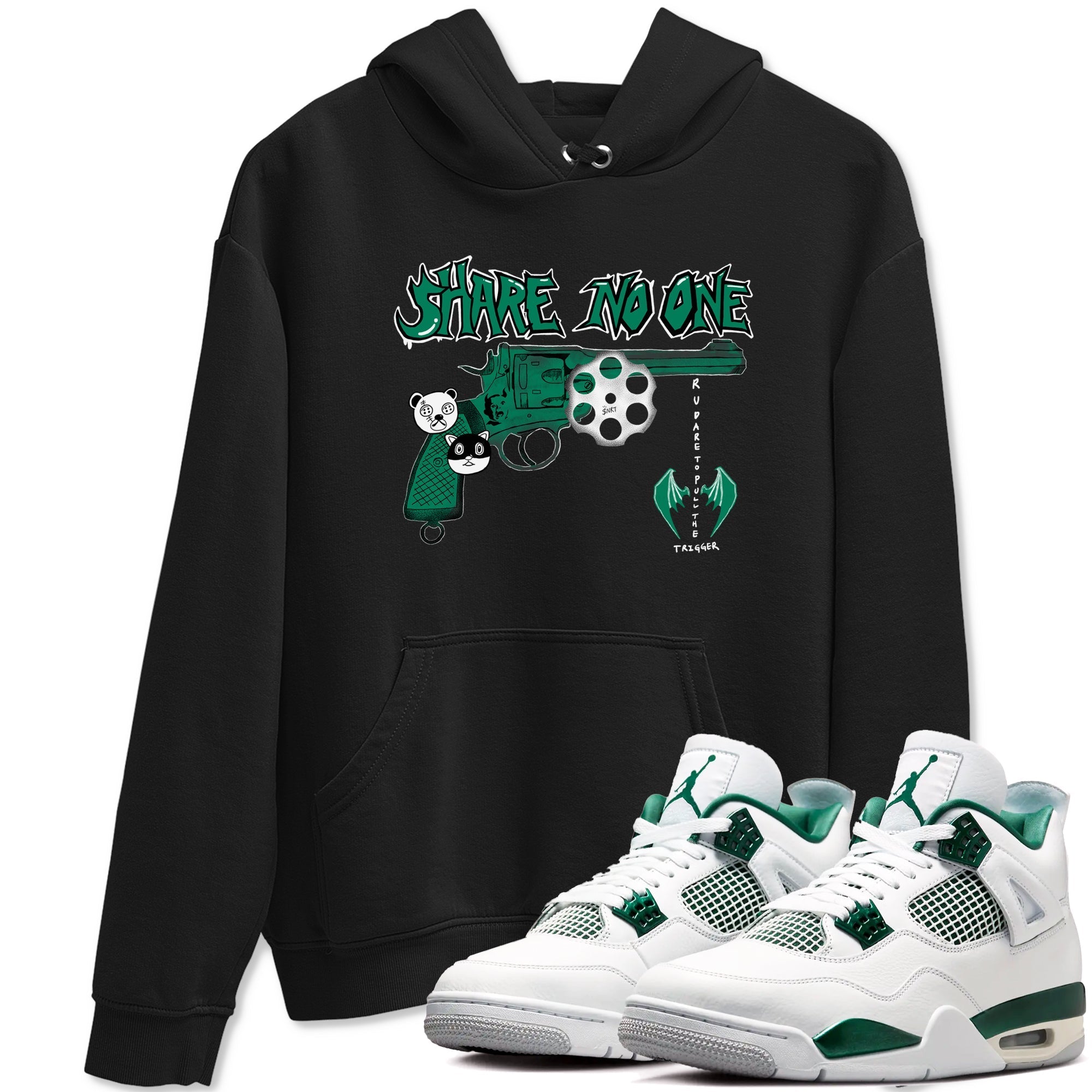 Share No One snkmatch Tees - Air Jordan 4 Oxidized Green