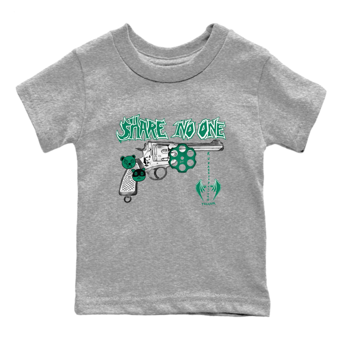 Share No One snkmatch Tees Kids - Air Jordan 4 Oxidized Green