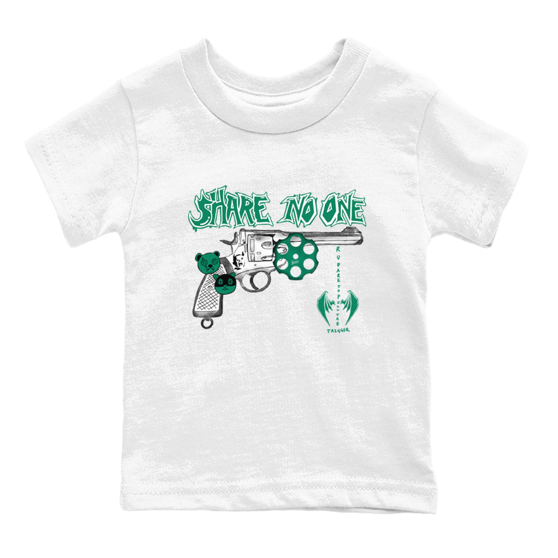 Share No One snkmatch Tees Kids - Air Jordan 4 Oxidized Green