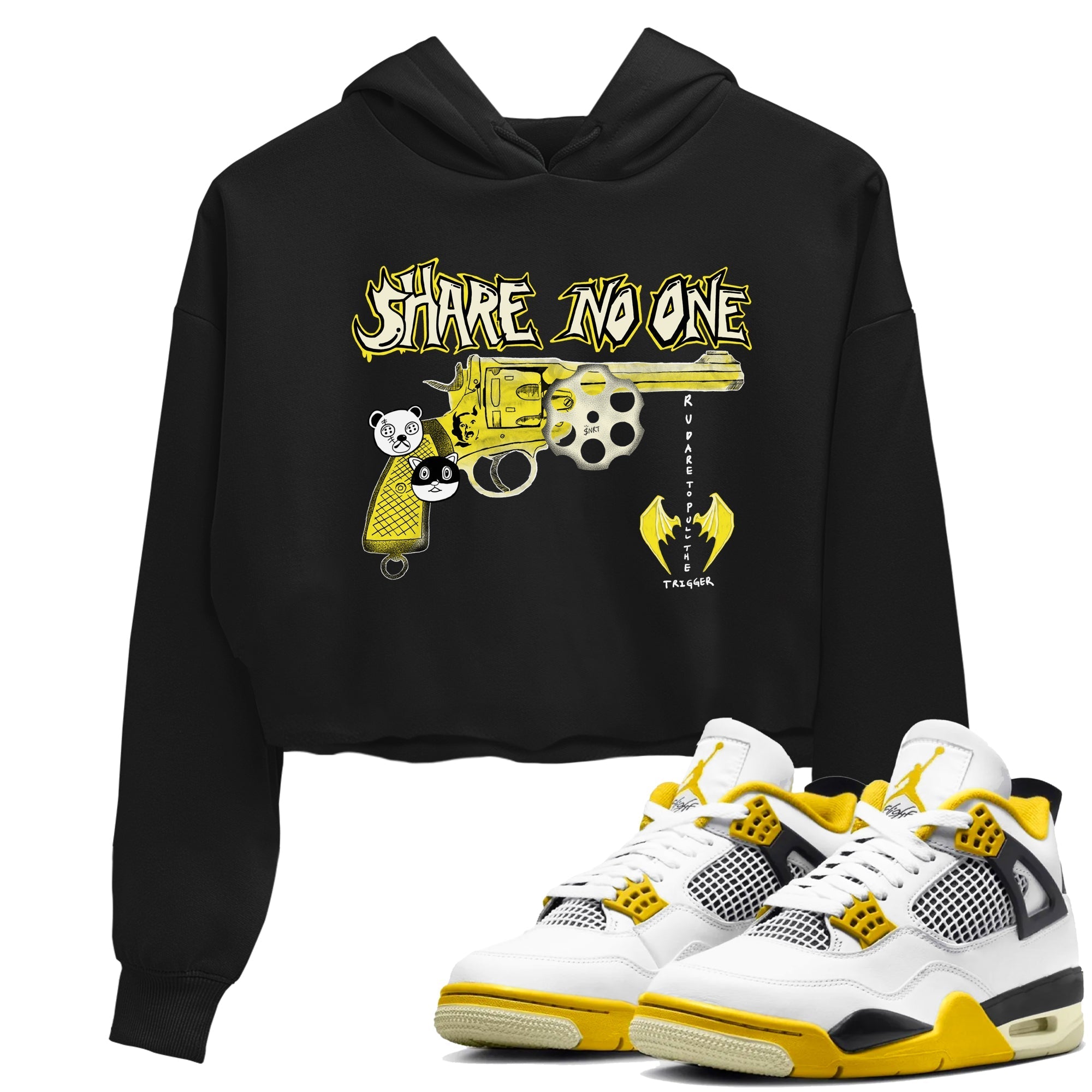 Share No One snkmatch Women's Top - Air Jordan 4 Vivid Sulfur