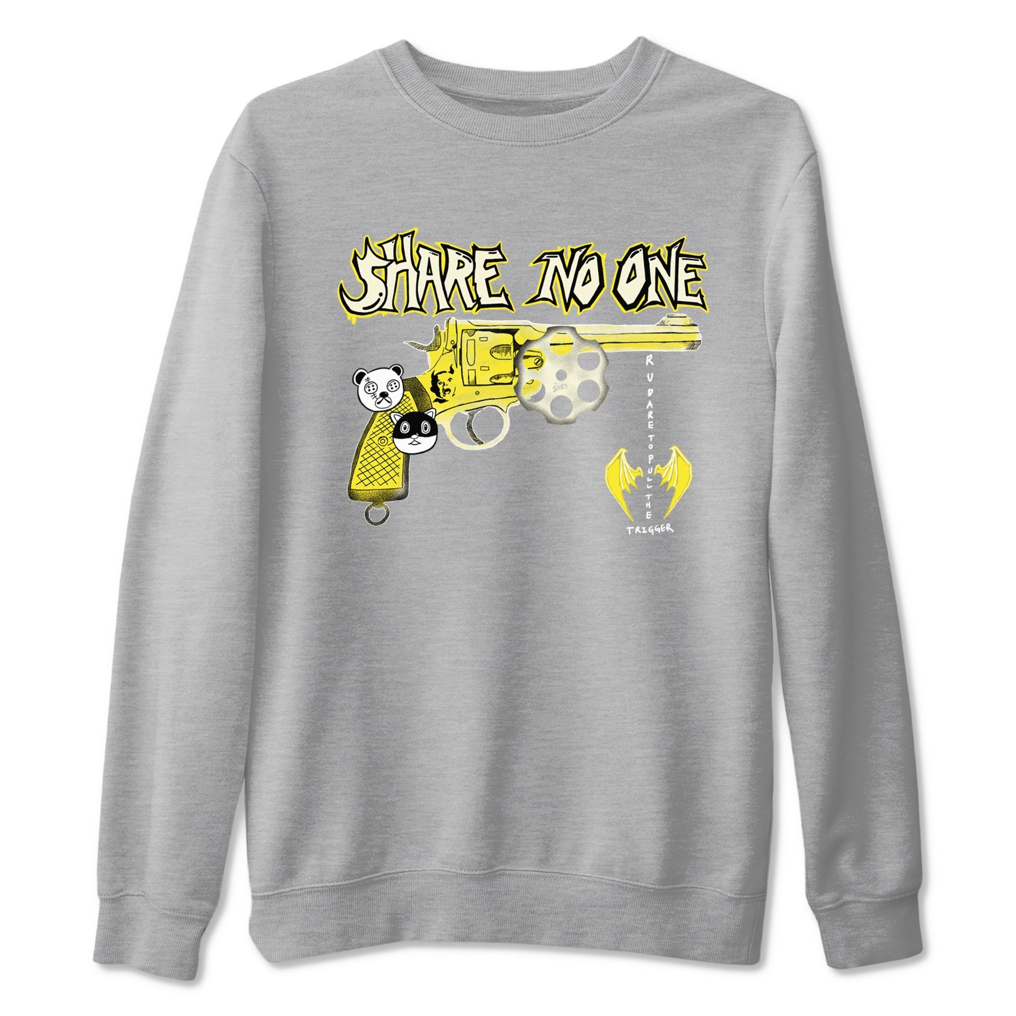 Share No One snkmatch Tees - Air Jordan 4 Vivid Sulfur