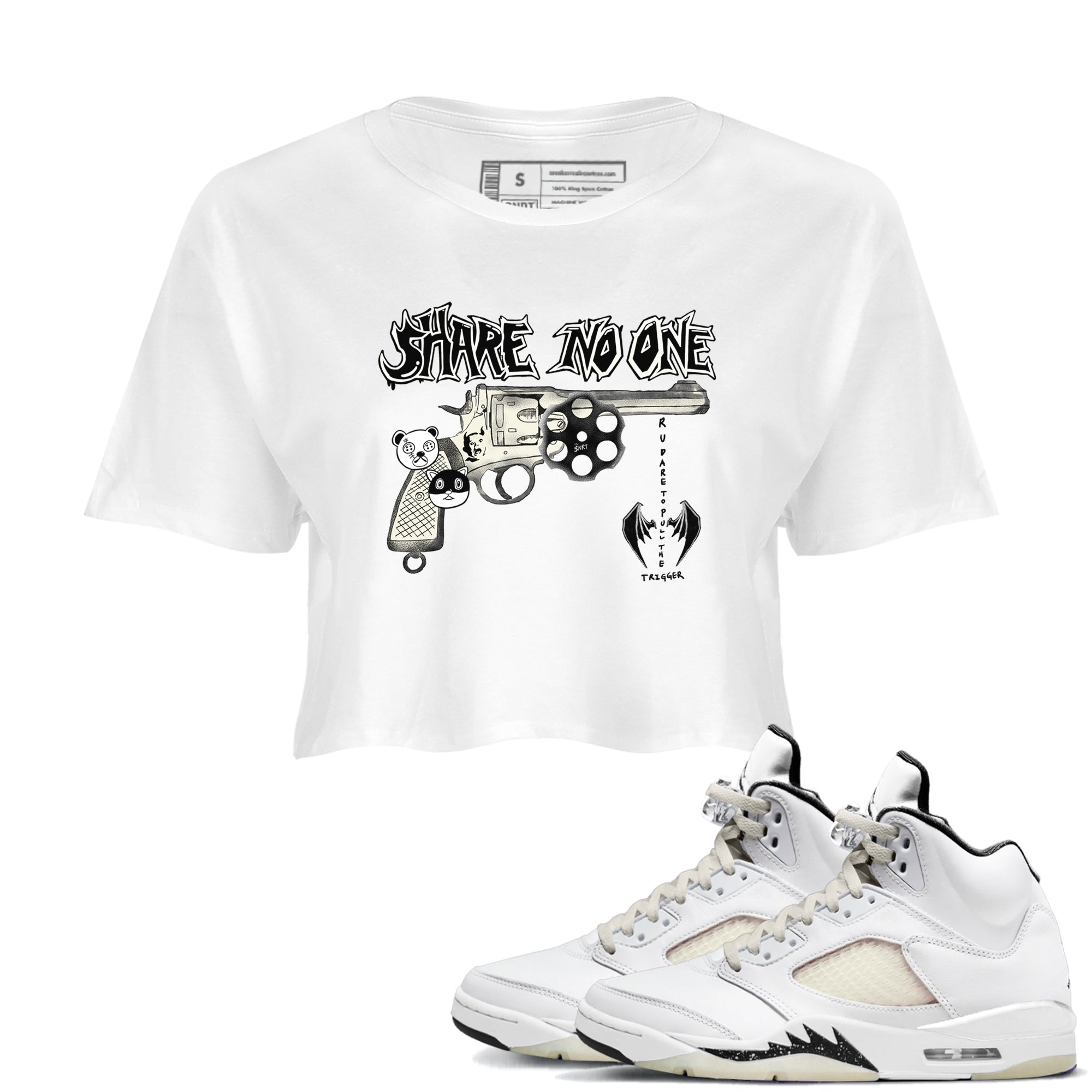 Share No One snkmatch Women's Top - Air Jordan 5 Sail