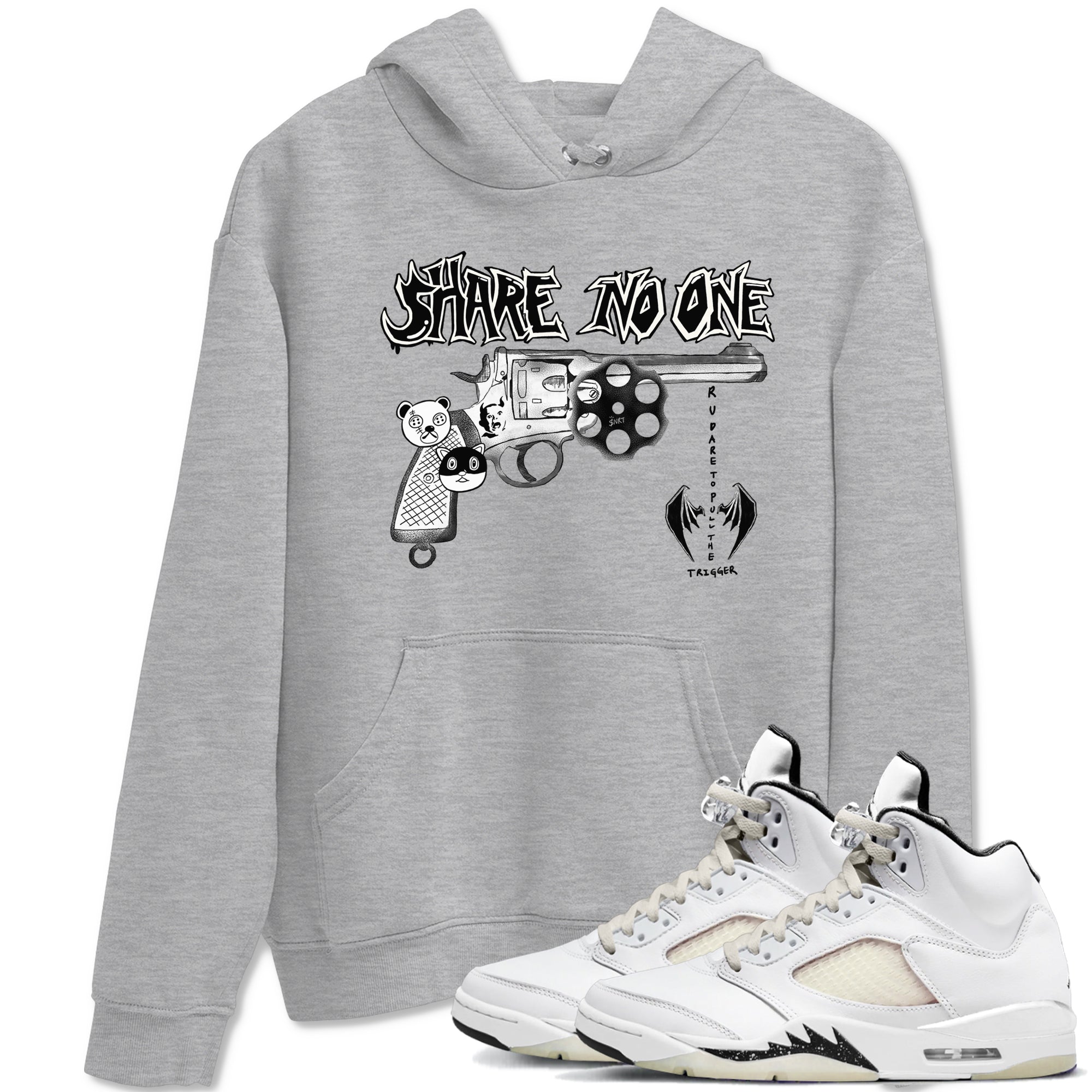Share No One snkmatch Tees - Air Jordan 5 Sail