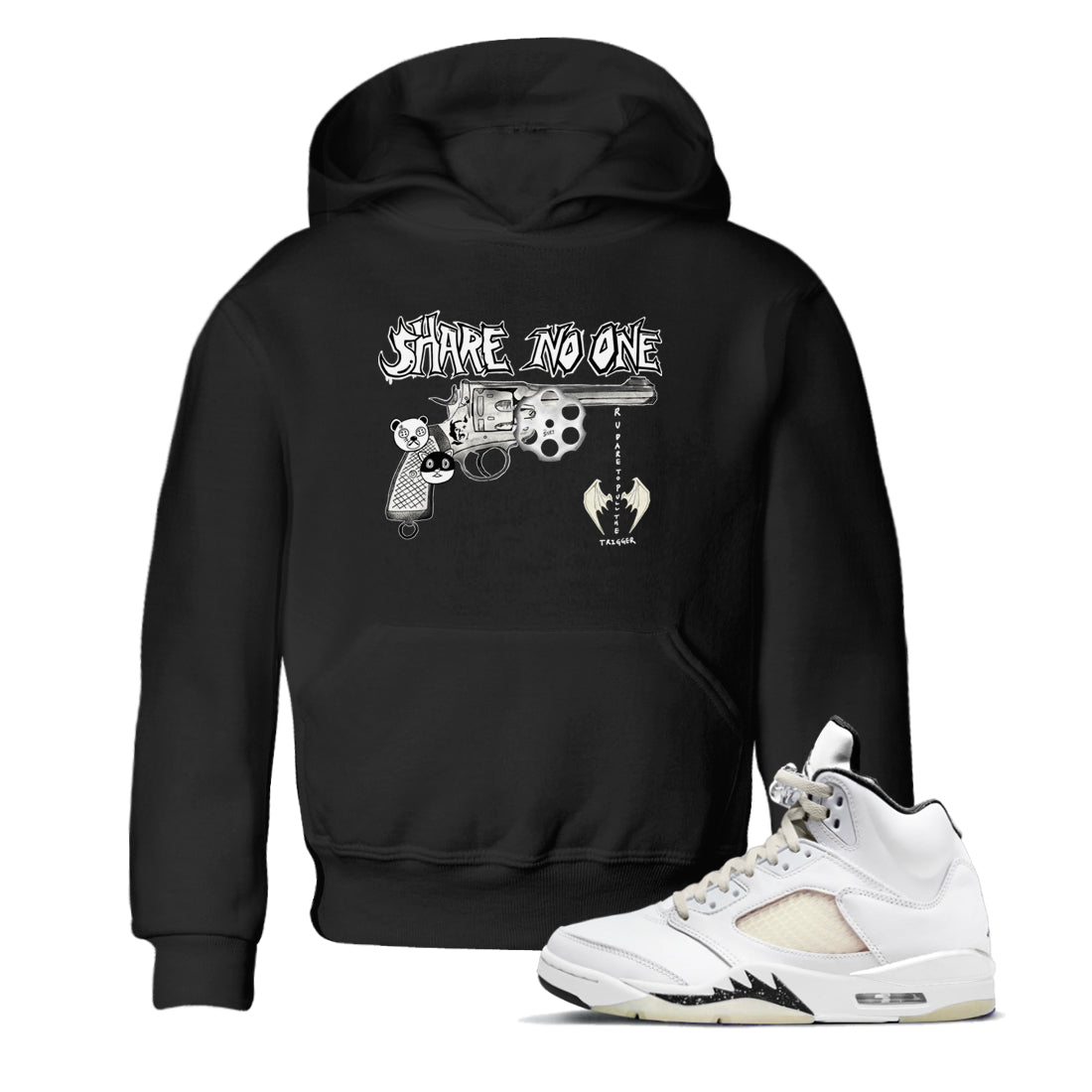 Share No One snkmatch Tees Kids - Air Jordan 5 Sail