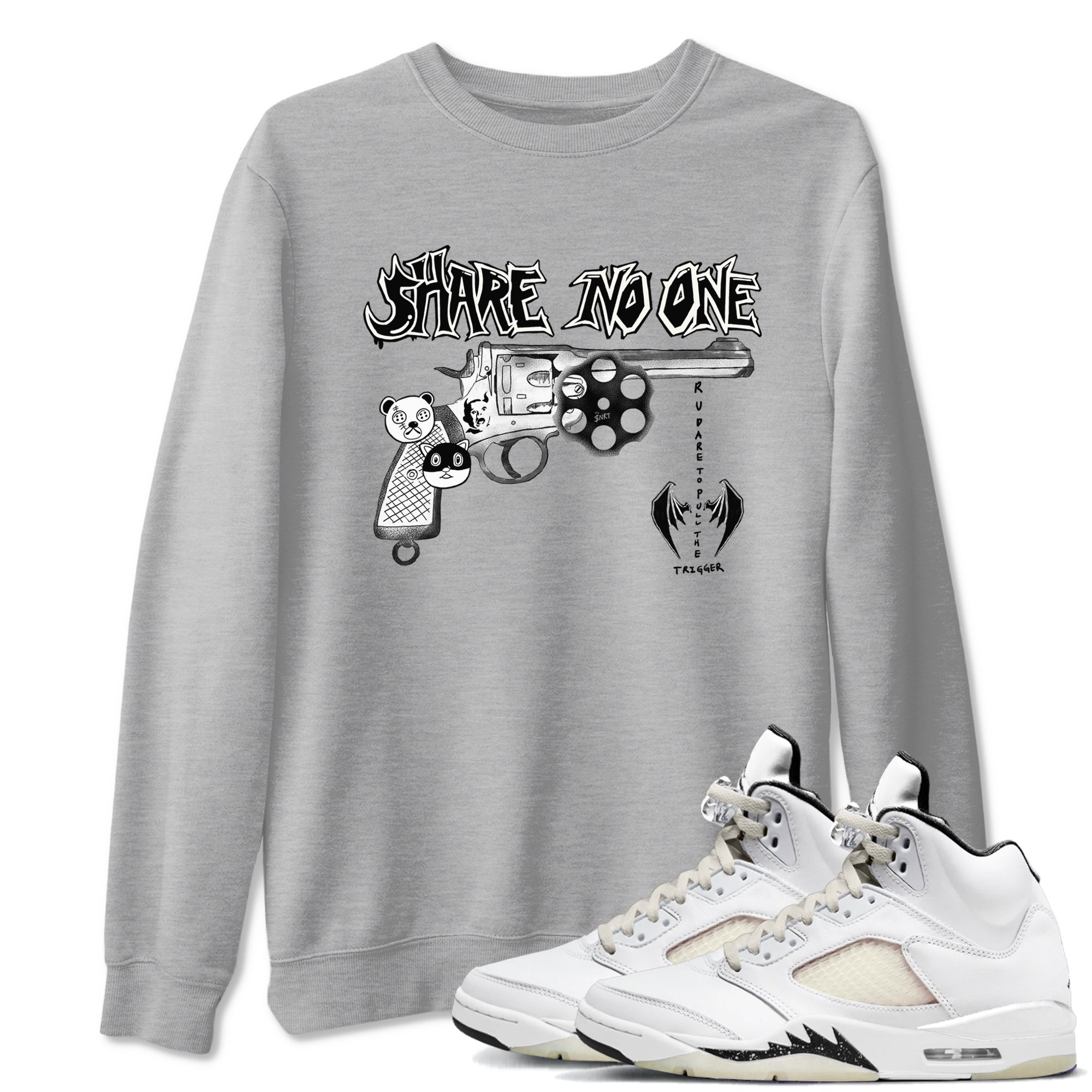 Share No One snkmatch Tees - Air Jordan 5 Sail