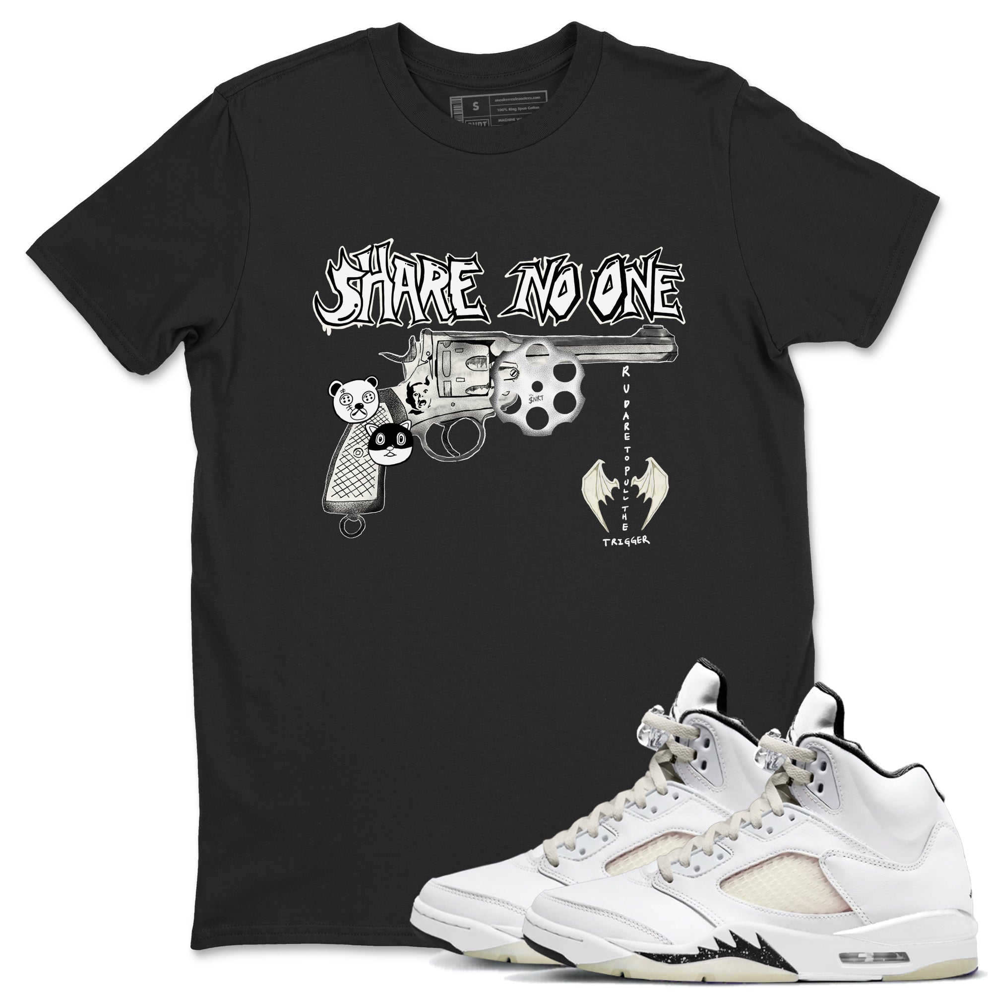 Share No One snkmatch Tees - Air Jordan 5 Sail