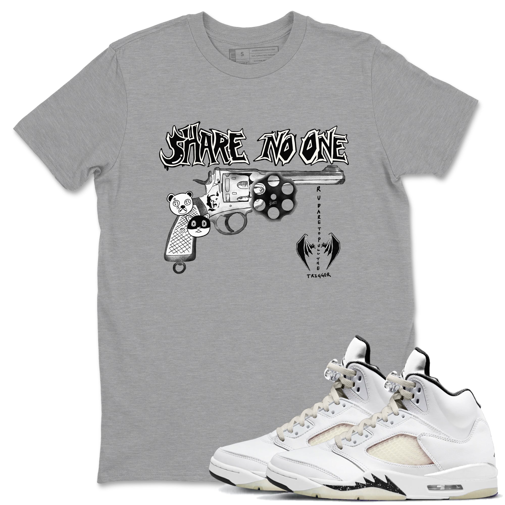 Share No One snkmatch Tees - Air Jordan 5 Sail